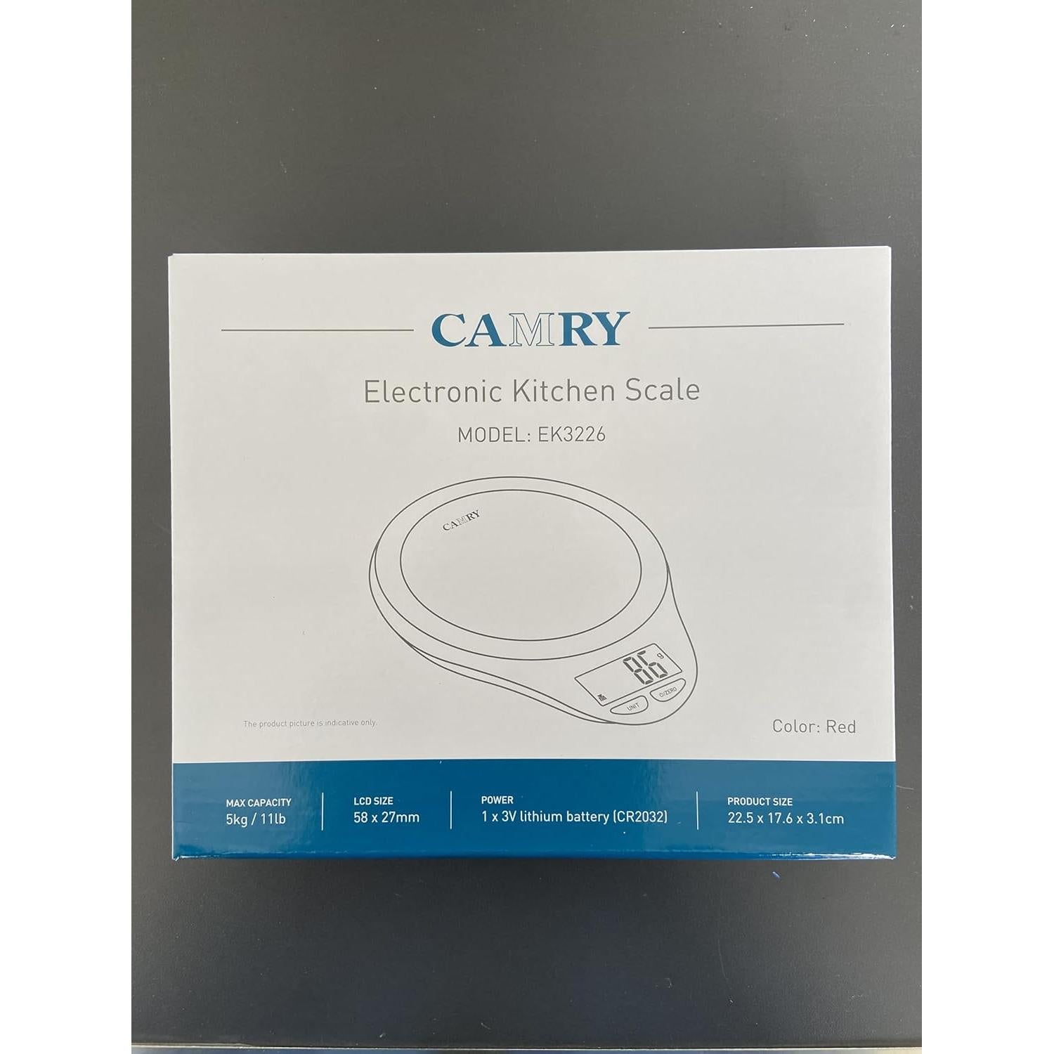 Báscula de Cocina Digital NUTRI FIT 5kg Acero Inoxidable Rojo