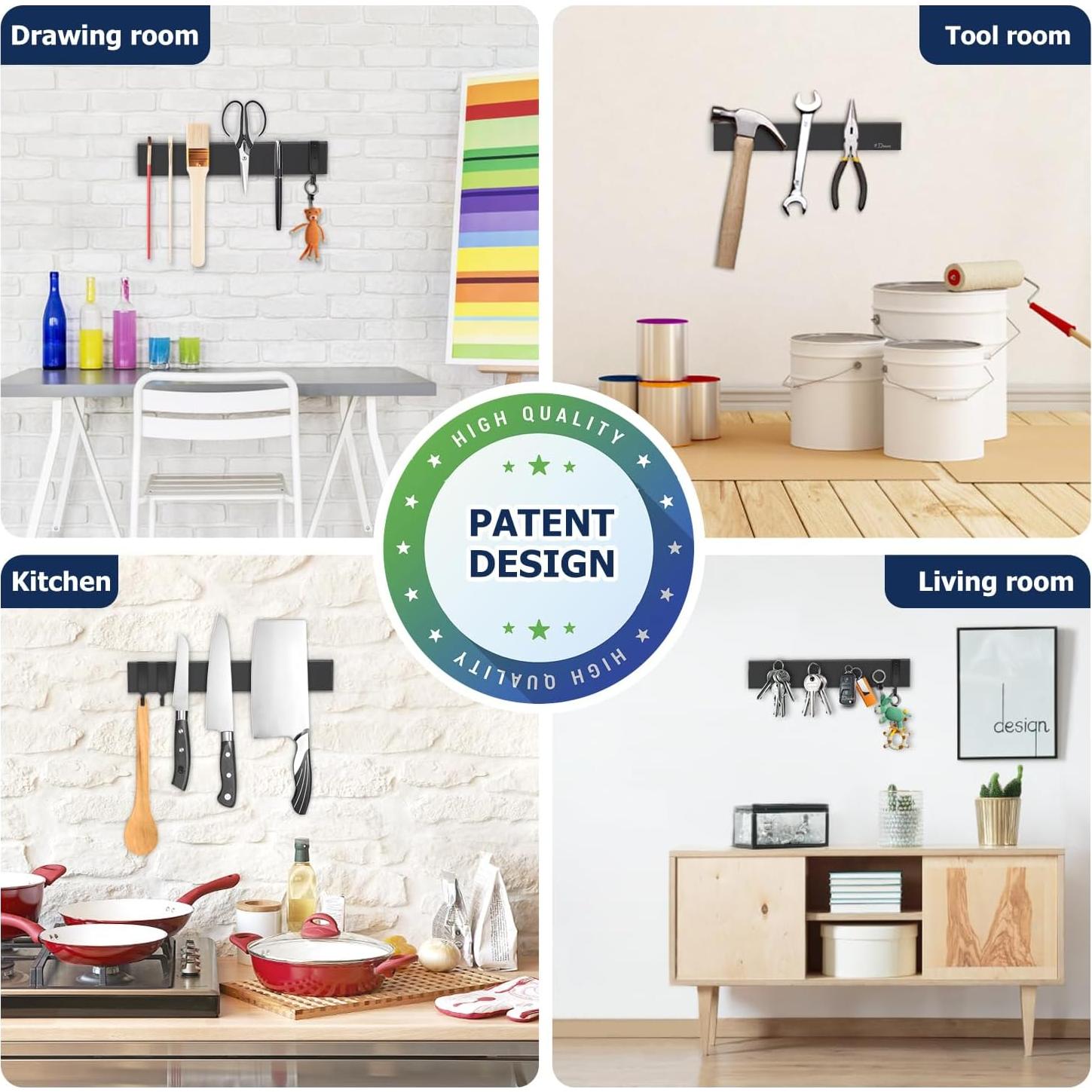 Soporte magnético para cuchillos Dmore 25.4 cm acero inoxidable