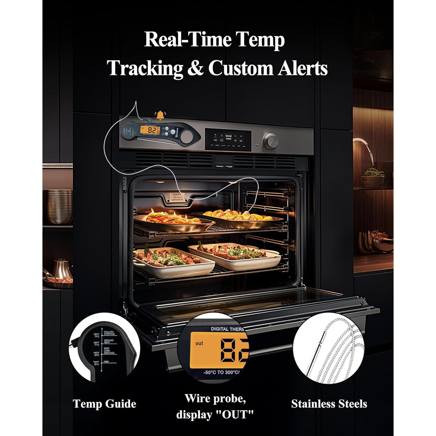 Termómetro de Carne Digital Wisebee S1 2 en 1 Impermeable