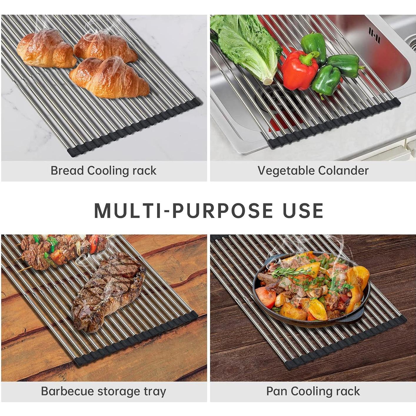 Escurridor de Platos Enrollable CHIRISEN 54x32.5 cm Antideslizante