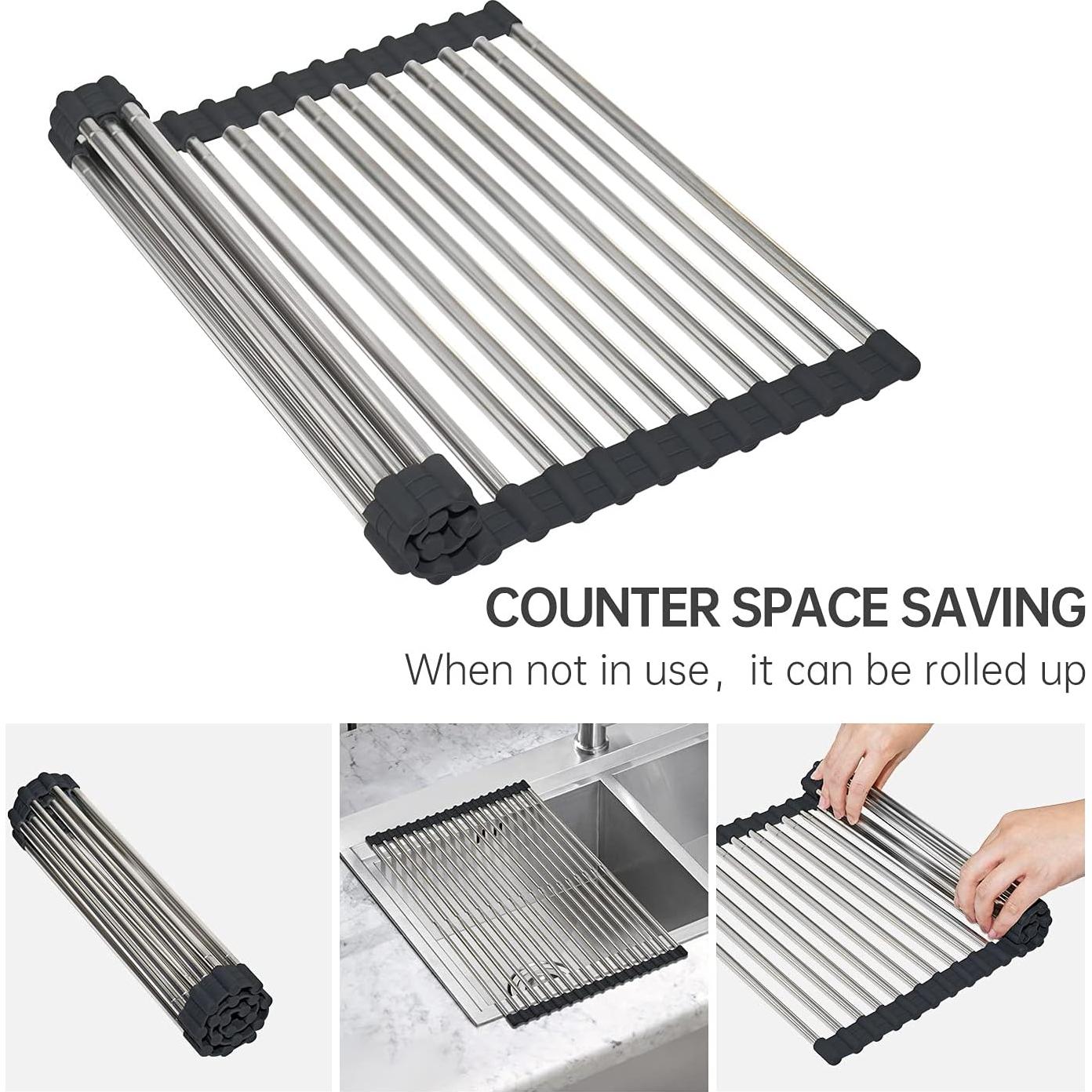 Escurridor de Platos Enrollable CHIRISEN 54x32.5 cm Antideslizante