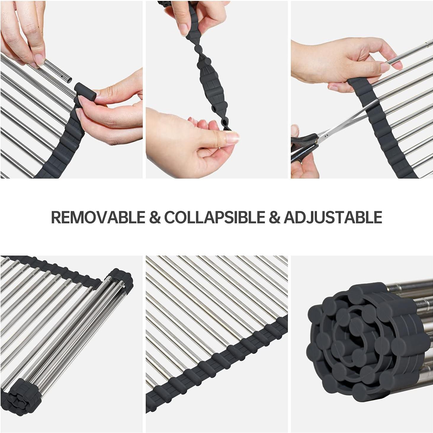 Escurridor de Platos Enrollable CHIRISEN 54x32.5 cm Antideslizante