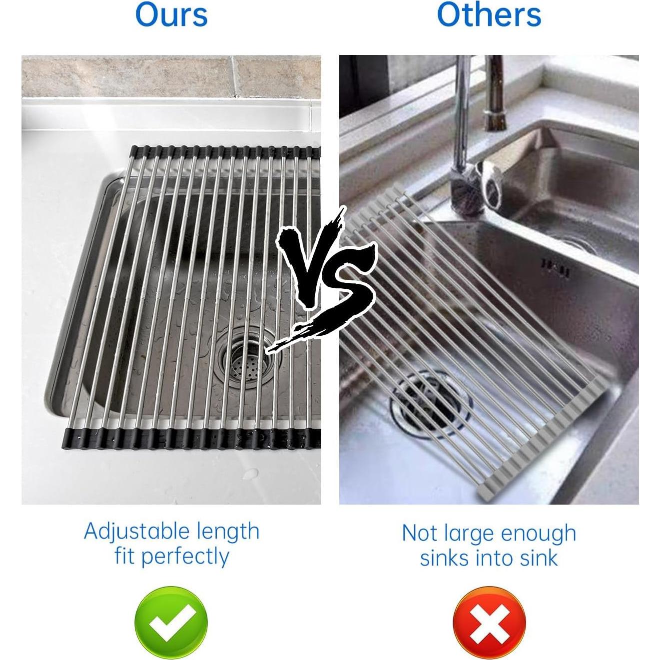 Escurridor de Platos Enrollable CHIRISEN 54x32.5 cm Antideslizante