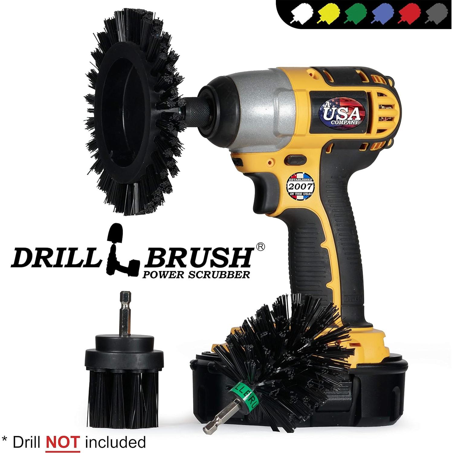 Juego de cepillos de limpieza Drillbrush 3 piezas para BBQ y ahumador