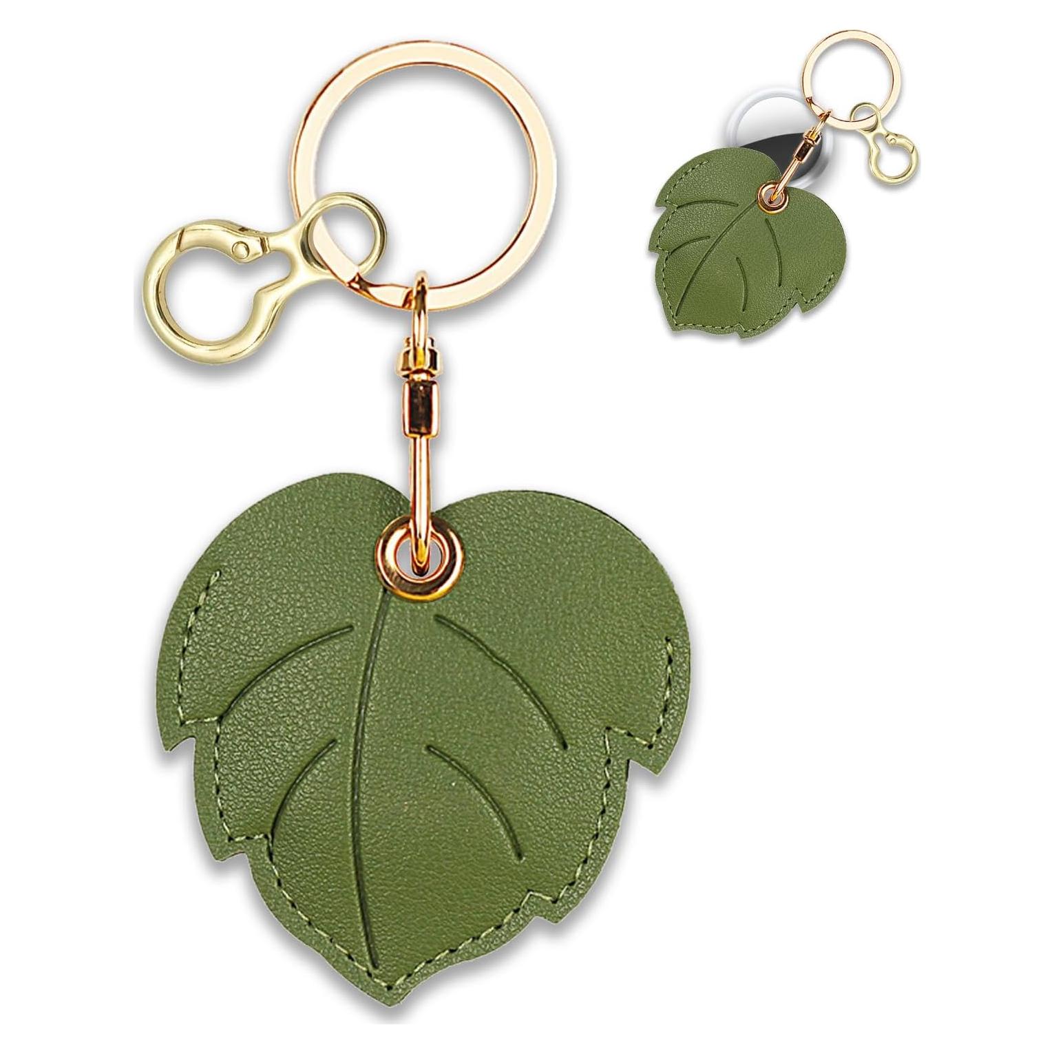 Funda de cuero PU para AirTag Xinyeu - Diseño lindo, 12x8cm