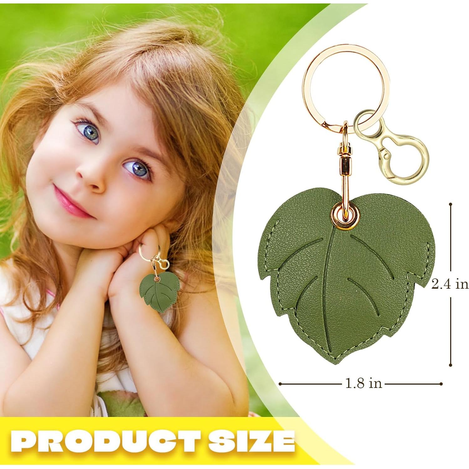 Funda de cuero PU para AirTag Xinyeu - Diseño lindo, 12x8cm