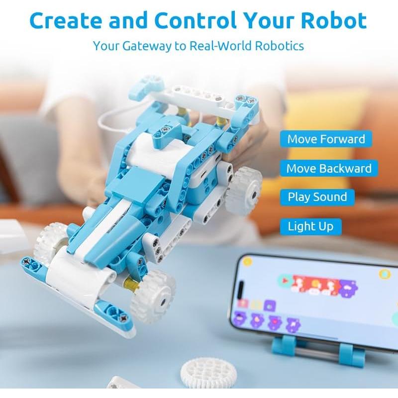 Kit de Robot de Codificación WhalesBot D1 21-en-1 para Niños 4-10 Años