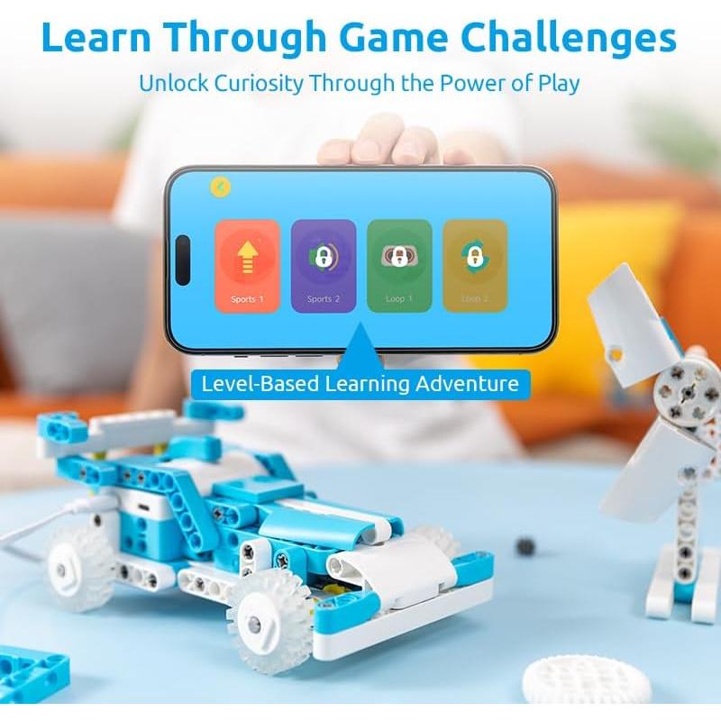 Kit de Robot de Codificación WhalesBot D1 21-en-1 para Niños 4-10 Años