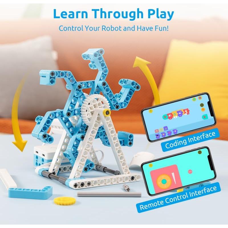 Kit de Robot de Codificación WhalesBot D1 21-en-1 para Niños 4-10 Años