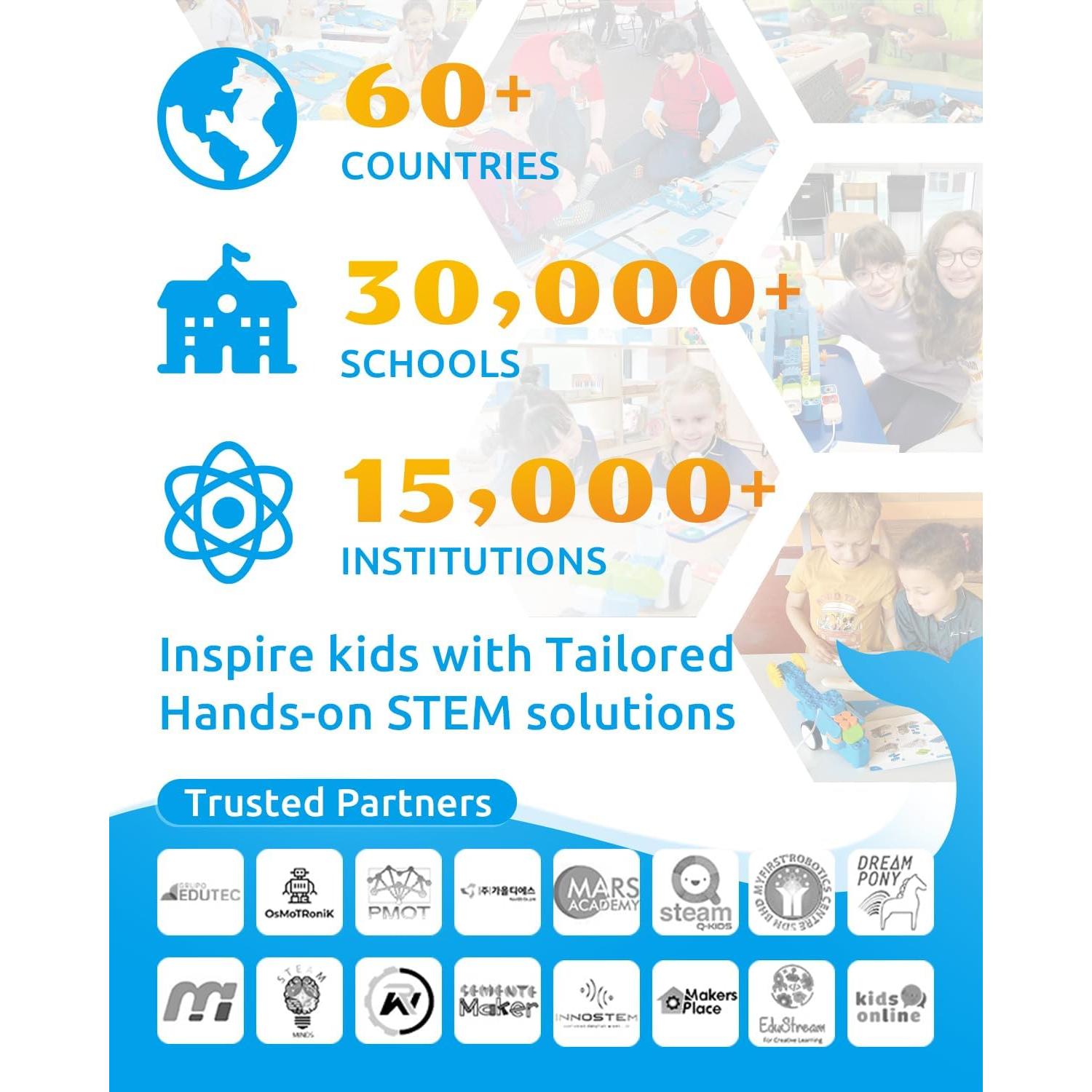 Kit de Robot de Codificación WhalesBot D1 21-en-1 para Niños 4-10 Años