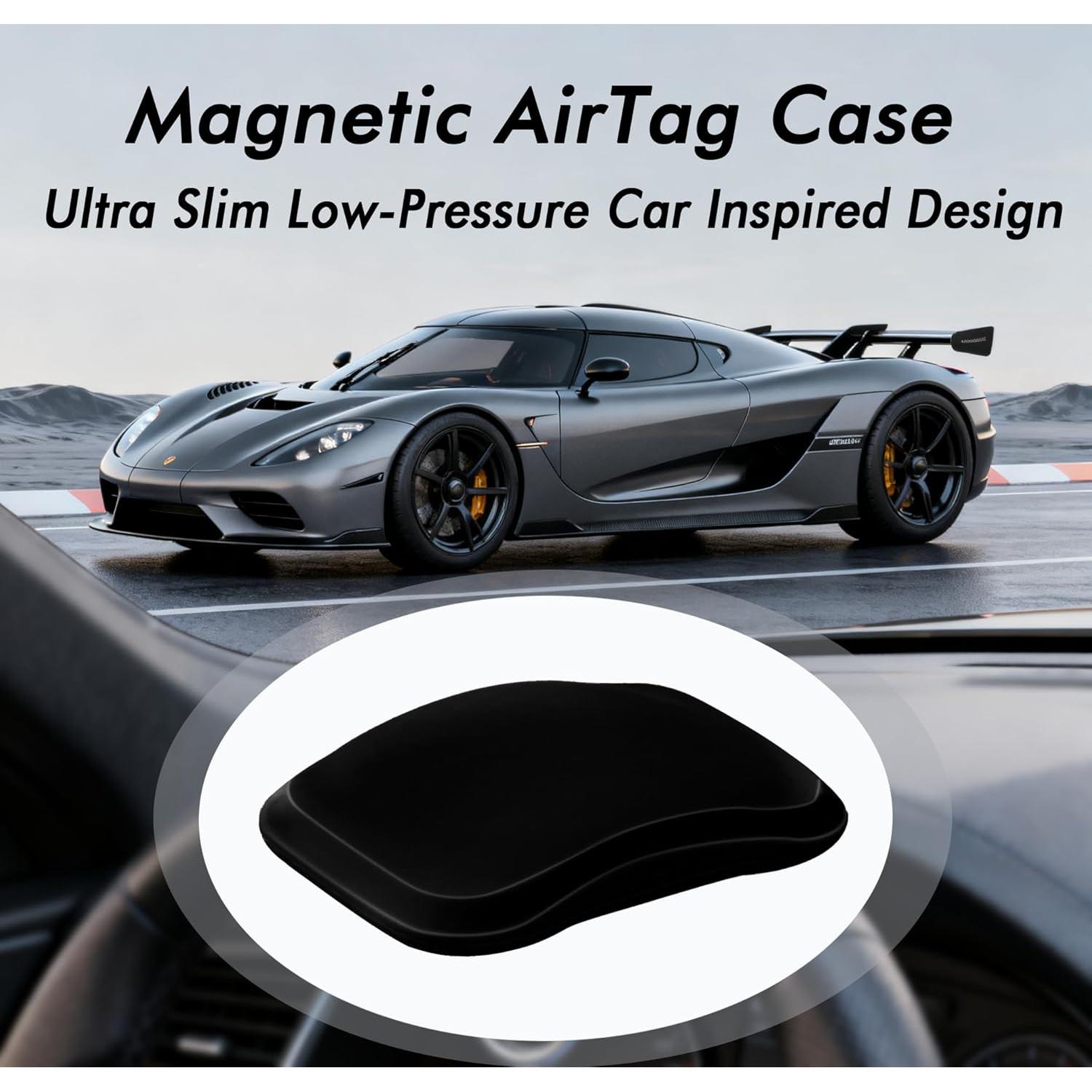 Funda Magnética de Silicona Sifemp para AirTag - 4 Pack Negro