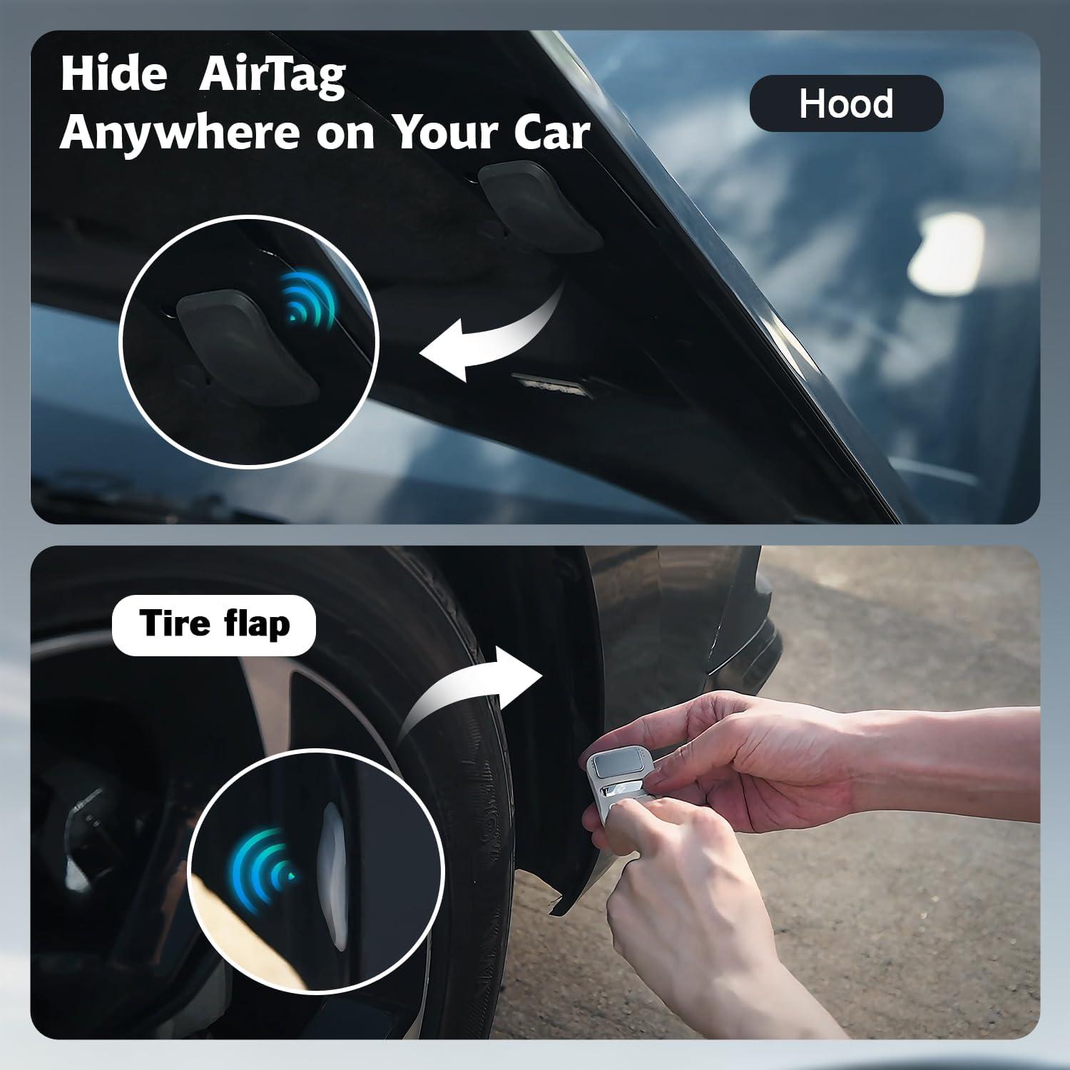 Funda Magnética de Silicona Sifemp para AirTag - 4 Pack Negro