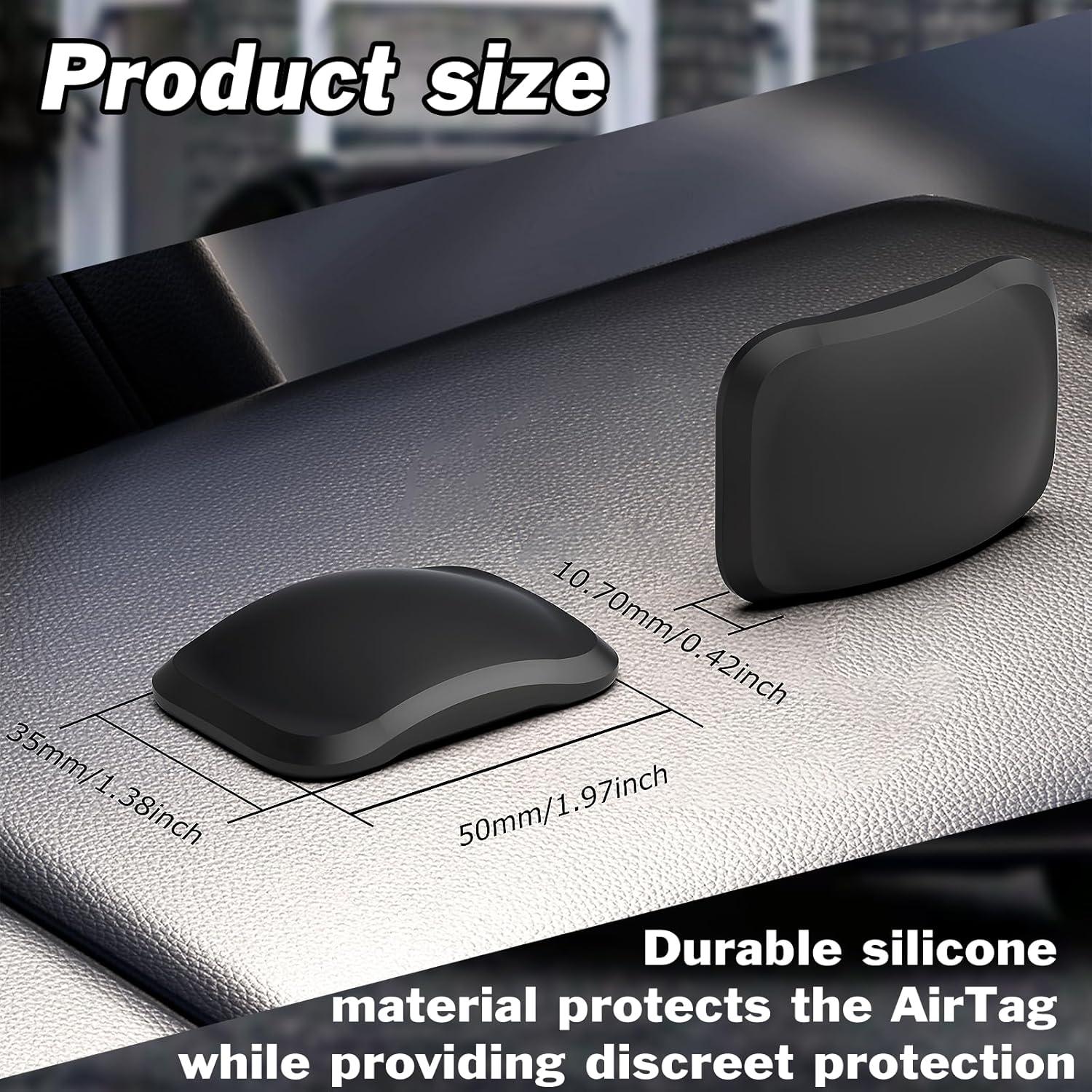 Funda Magnética de Silicona Sifemp para AirTag - 4 Pack Negro