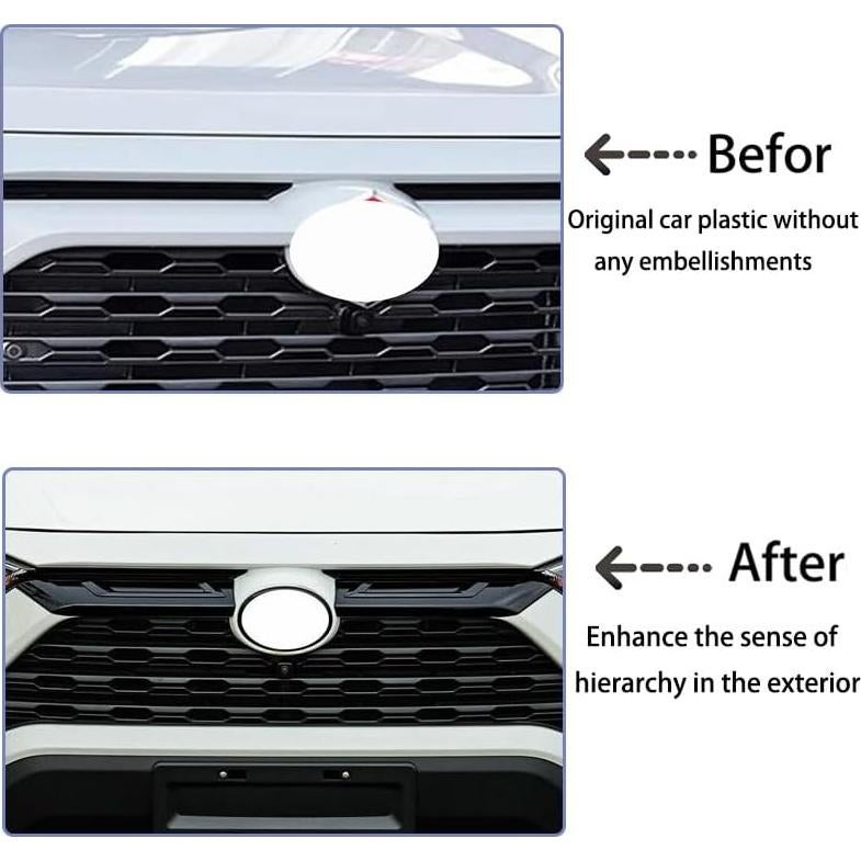 Cubierta de Parrilla Delantera Toyota RAV4 2019-2025 ABS 2PCS