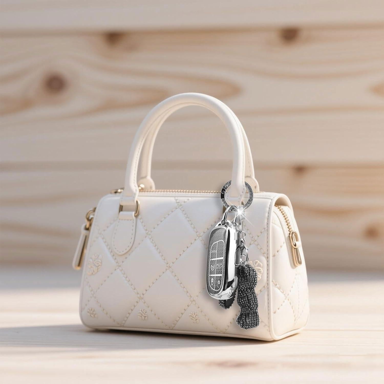 Cubierta de Llave Rayslesan con Encanto de Oso Strass - TPU 4 Botones