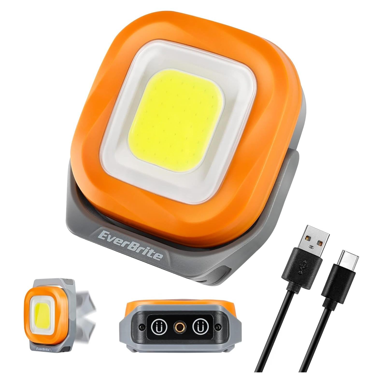 Luz de Trabajo LED Recargable EverBrite 1000 Lúmenes Naranja