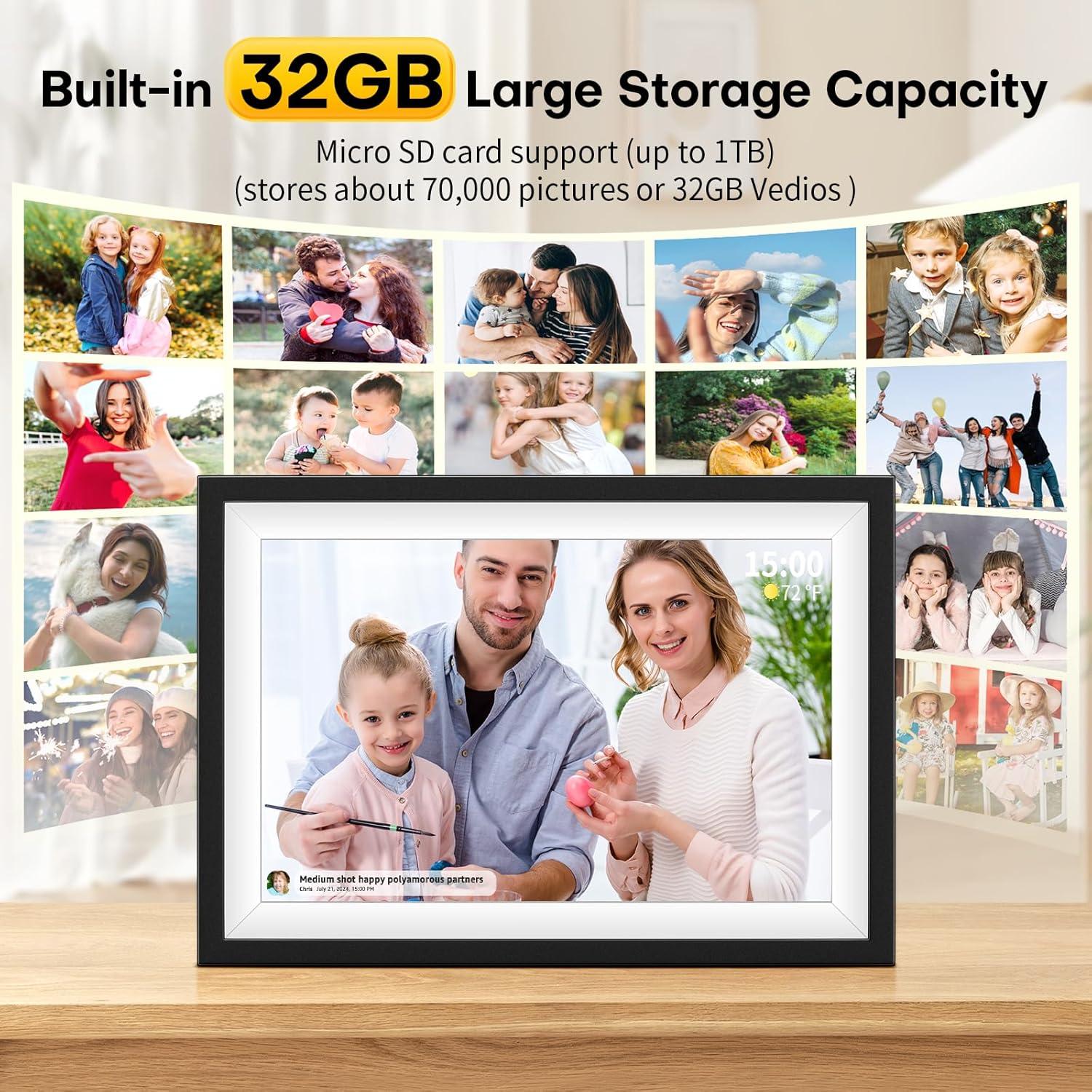 Marco de Fotos Digital WiFi AISLPC 10.1" 32GB Pantalla HD