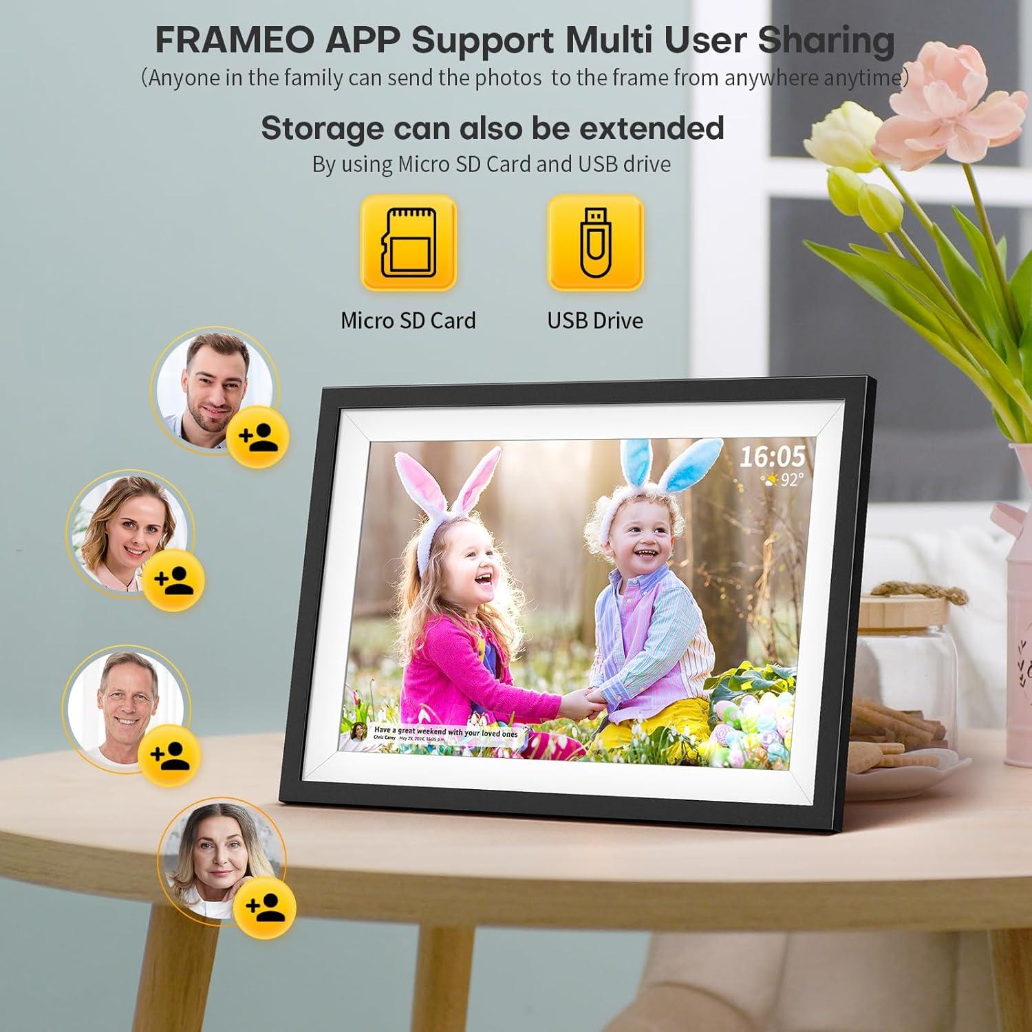 Marco de Fotos Digital WiFi AISLPC 10.1" 32GB Pantalla HD