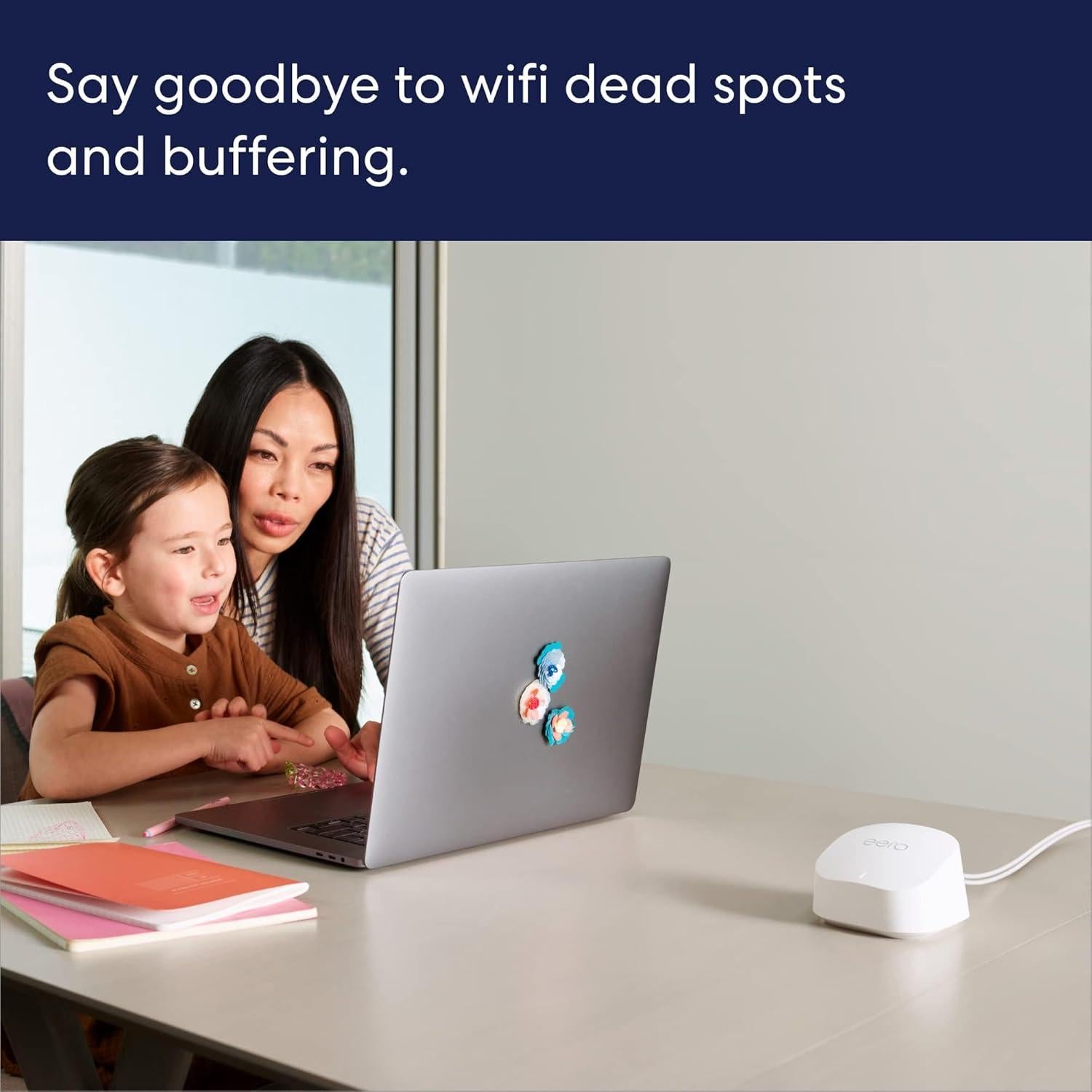 Amazon eero 6+ mesh wifi router with 1 month free eero Plus (auto-renews) - Coverage up to 1,500 sq. ft., Connect 75+ devices, 1-pack
