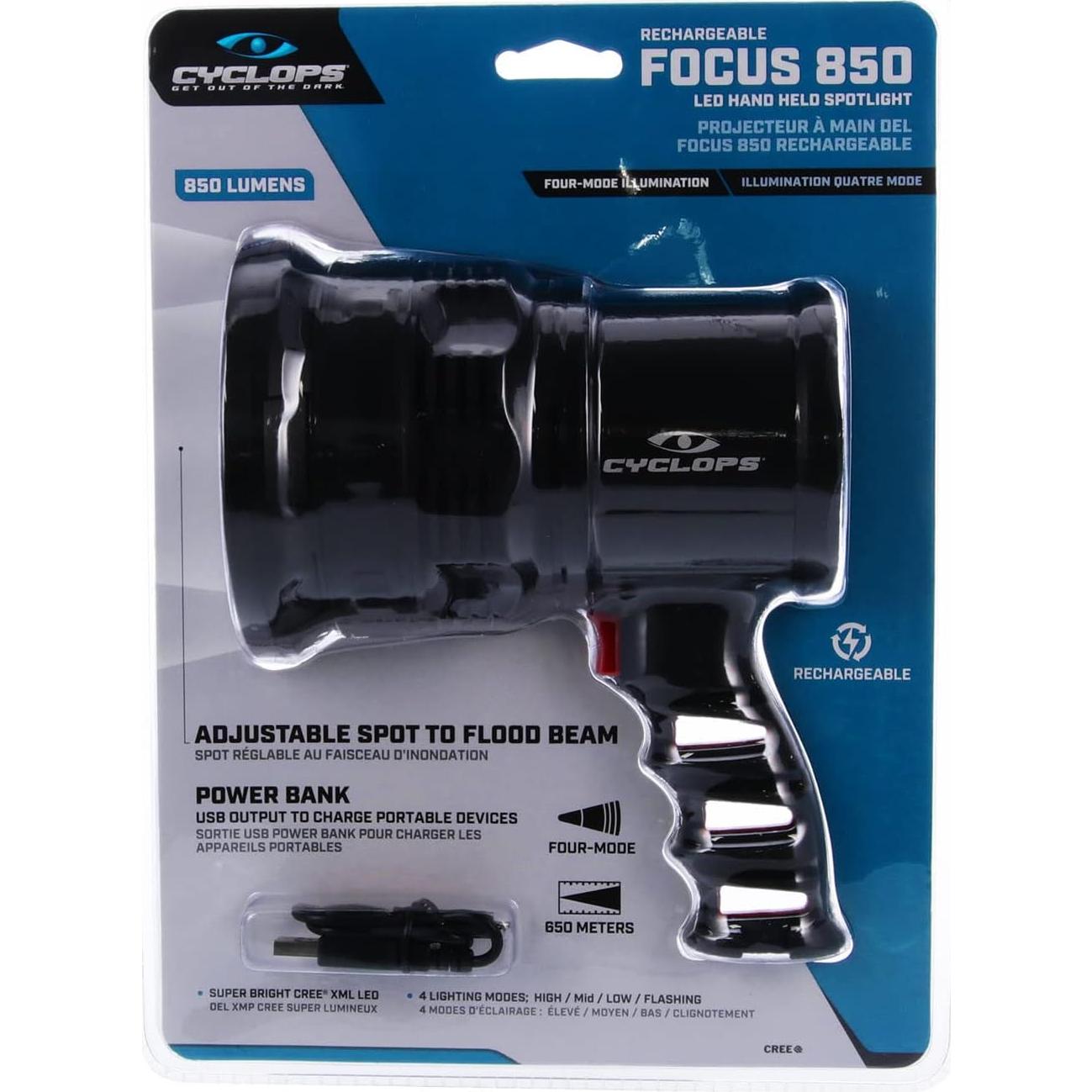 Foco Recargable Cyclops CYC-SPL850 850 Lúmenes LED