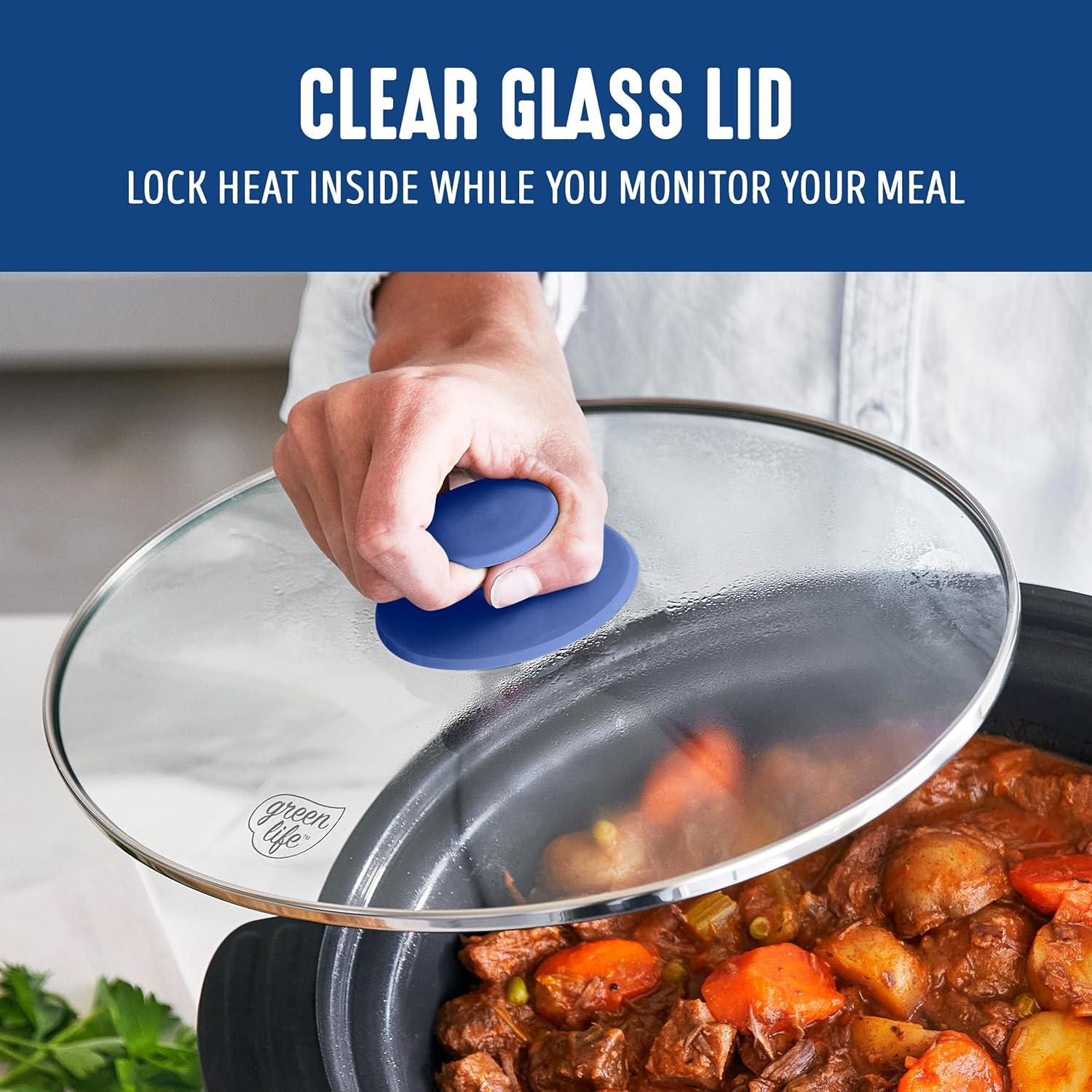 Olla de Cocción Lenta GreenLife 6QT Cerámica Antiadherente