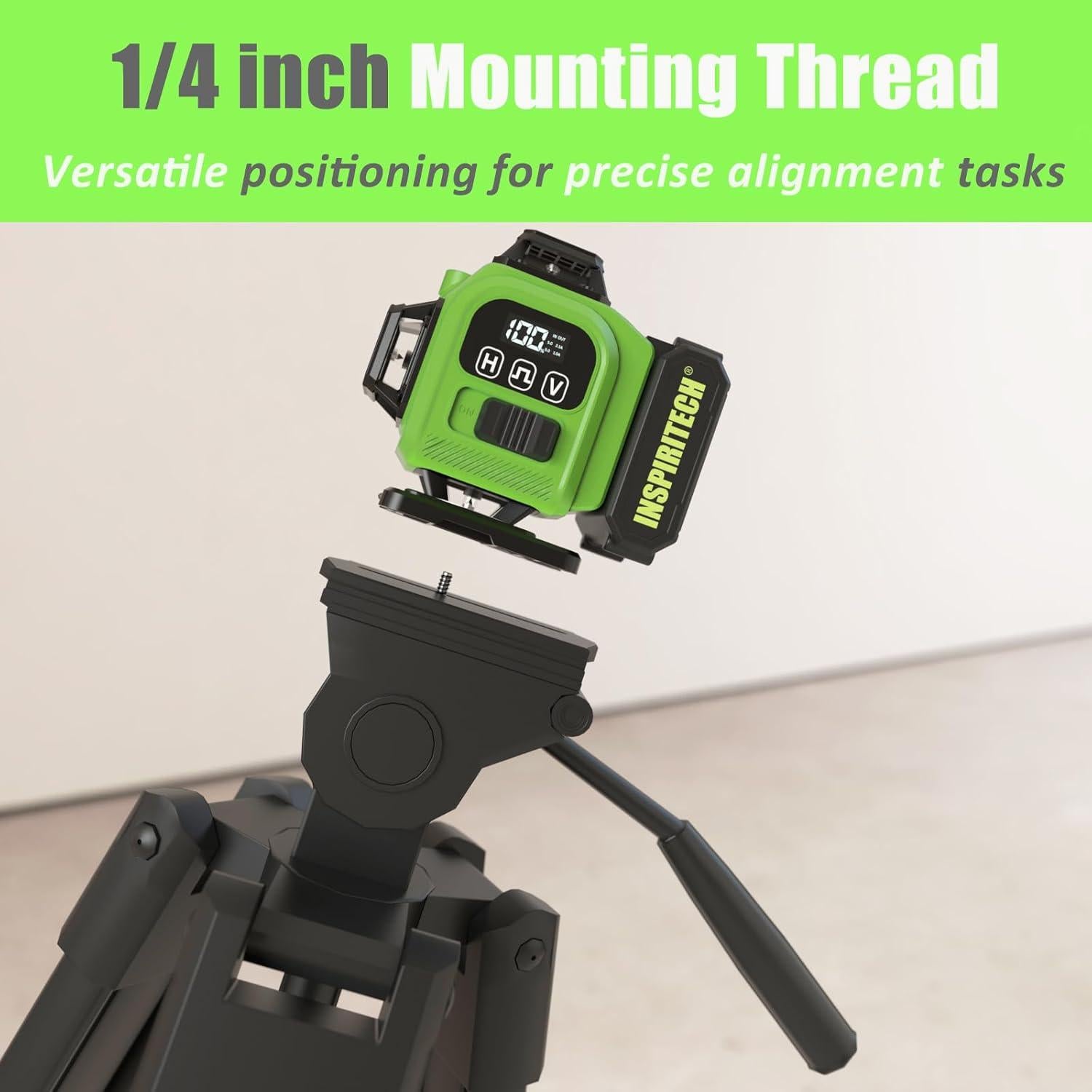 Nivel Láser Verde INSPIRITECH 4x360 Autonivelante con Control Remoto