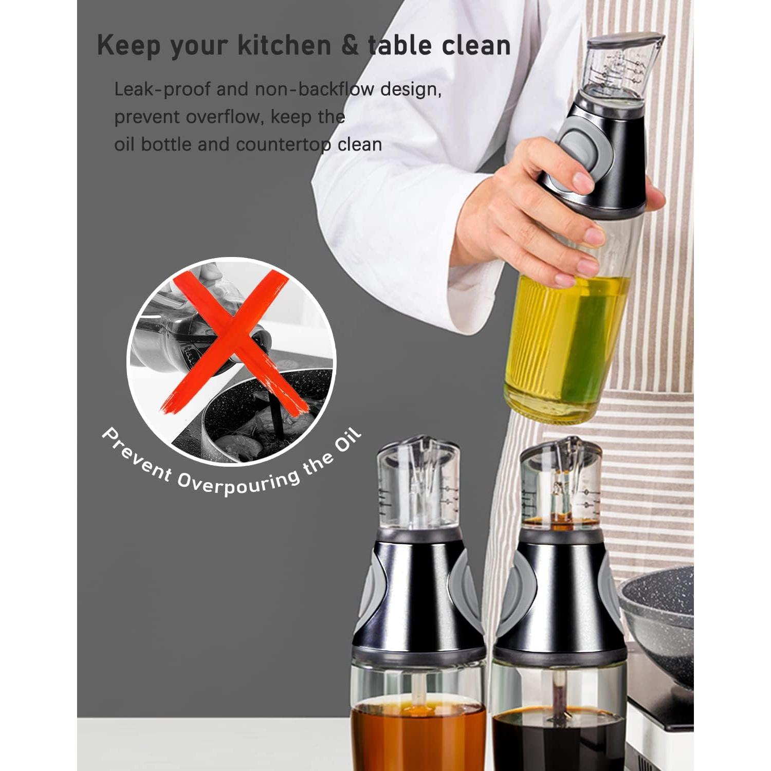 Botella dispensadora de aceite KITLAB 500ml vidrio negro