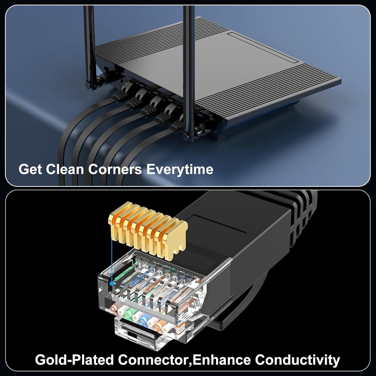 Cable Ethernet Cat 6 30.48 m CableGeeker Alta Velocidad 10Gbps