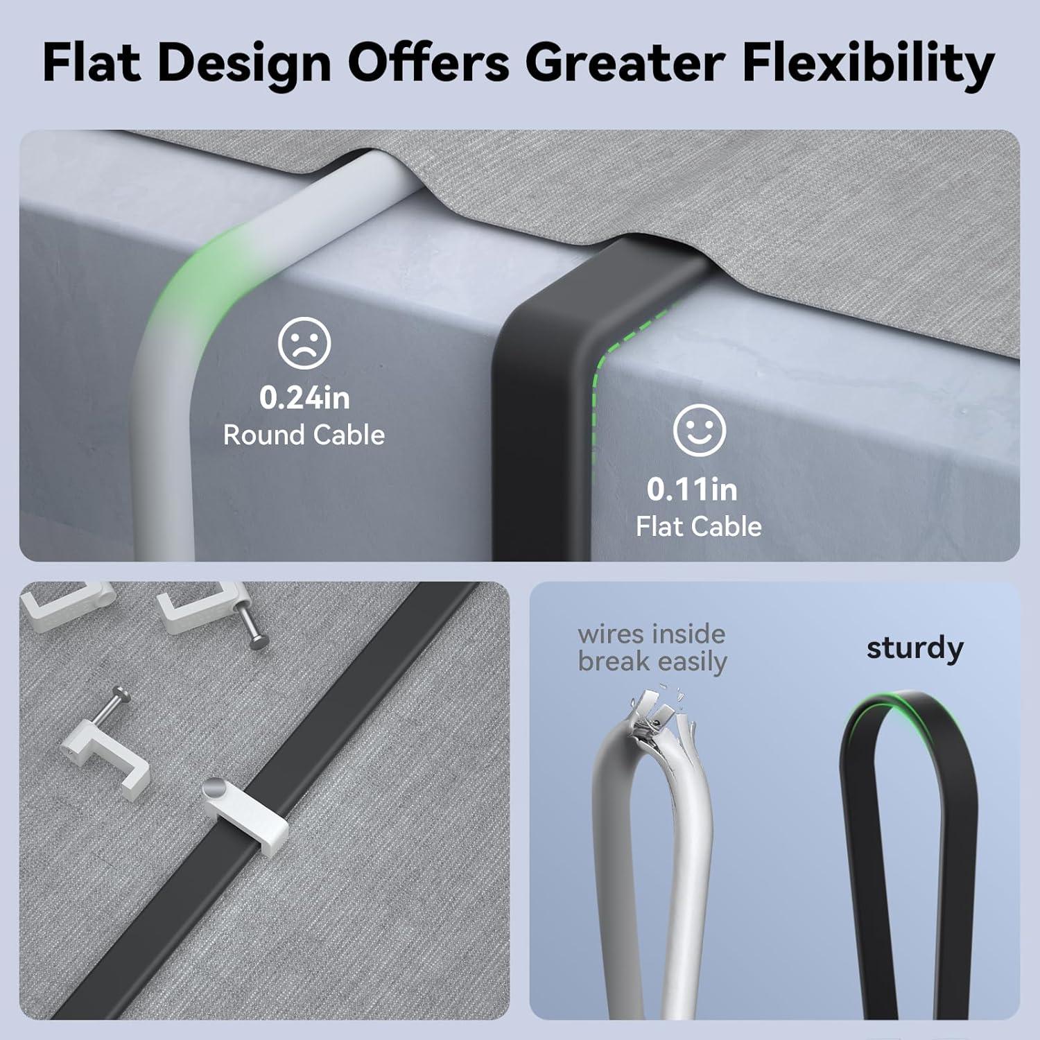 Cable Ethernet Cat 8 BUSOHE 200 Pies 40Gbps 2000MHz Negro
