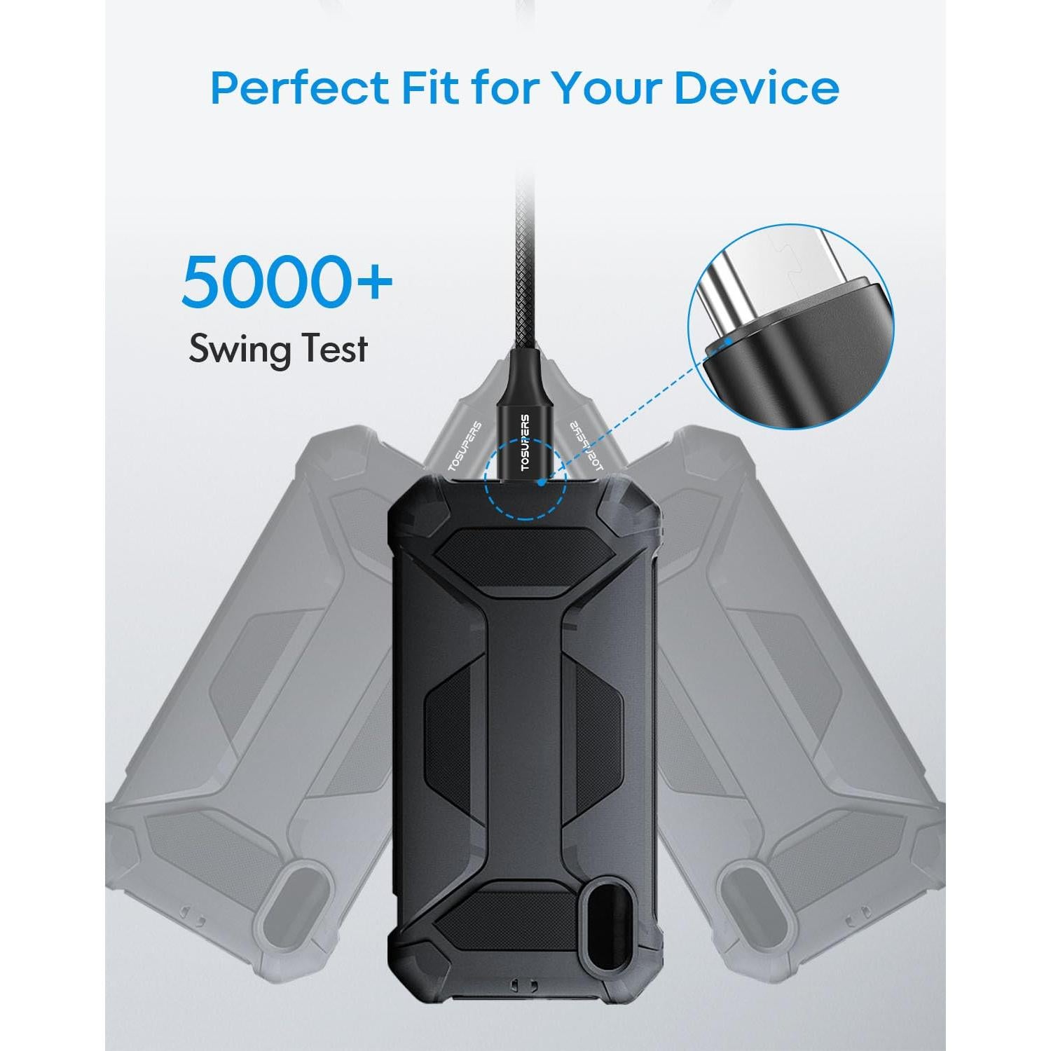 Cable USB C a USB C 240W TOSUPERS 3m 2-Pack Carga Rápida