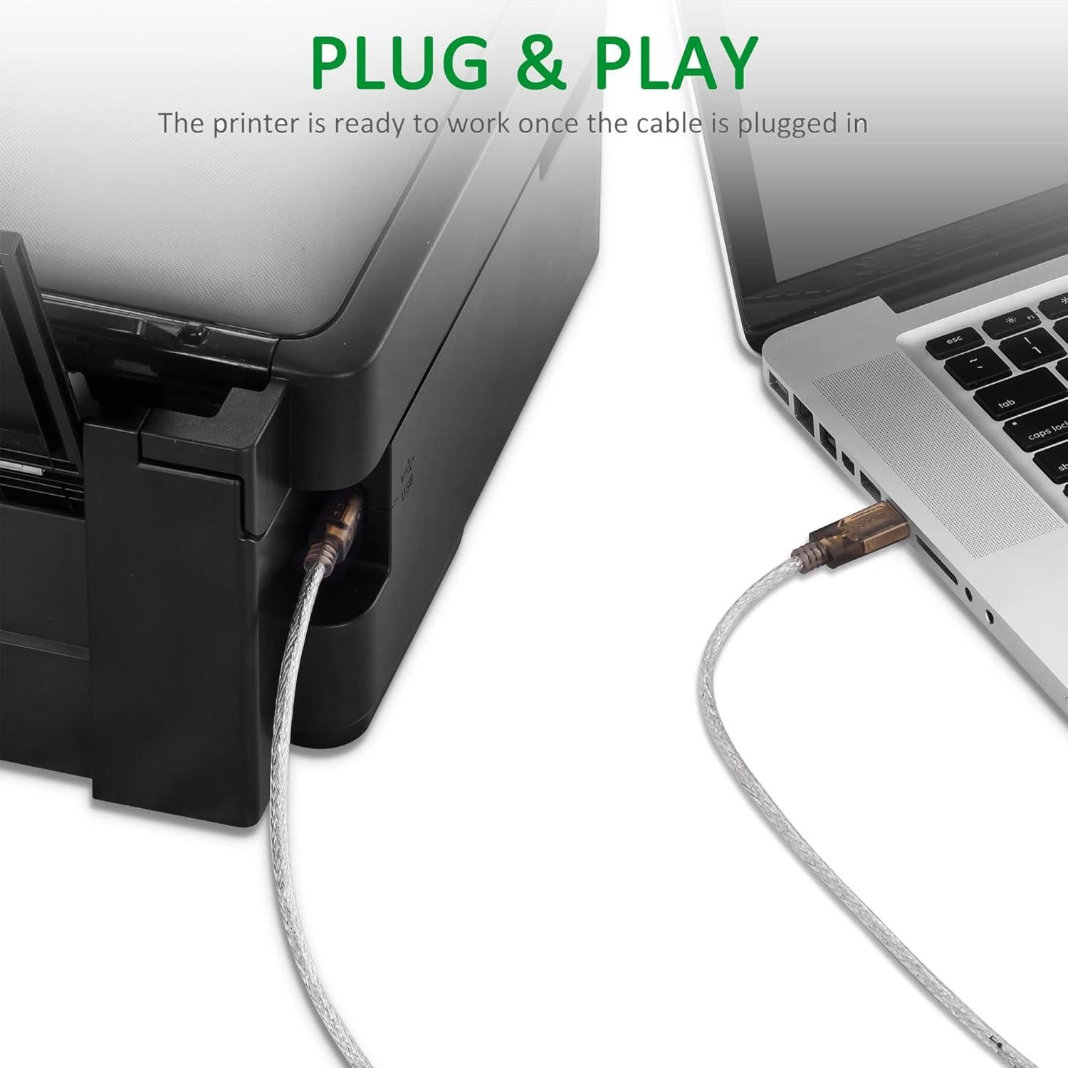 Cable USB 2.0 Jelly Tang 10 m A macho a B macho alta velocidad