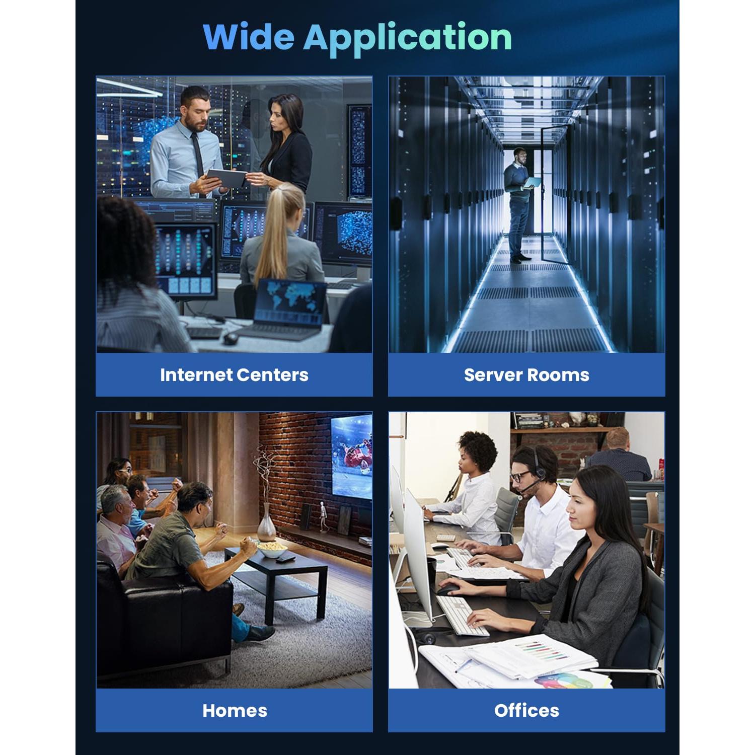 Cable Ethernet Cat 8 BUSOHE 7.62m Alta Velocidad 40Gbps