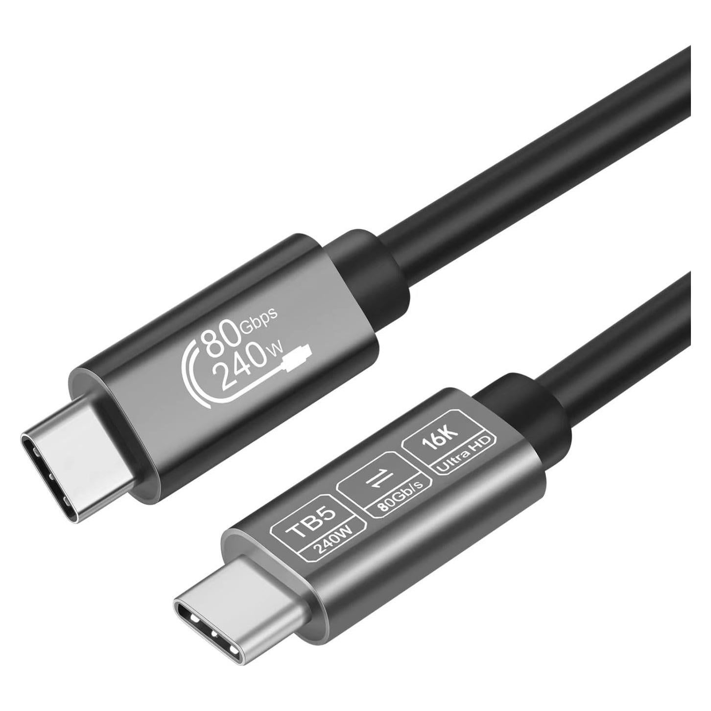 Cable Thunderbolt 5 Connbull 1.0m 80Gbps 240W 16K/8K