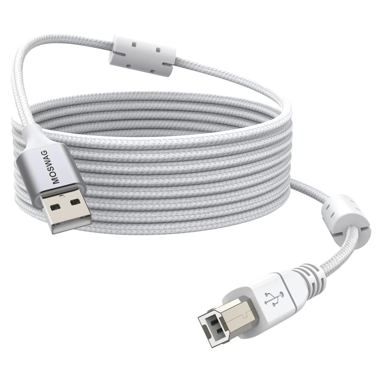 Cable de impresora USB MOSWAG 10m Tipo A a B Alta Velocidad