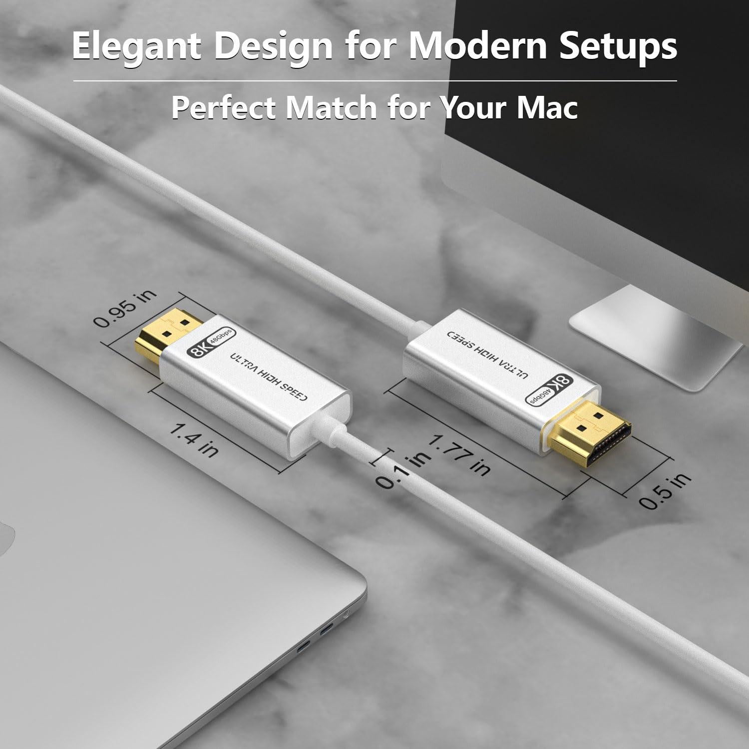 Cable HDMI 2.1 de Fibra Óptica YP 15.24m 4K 8K 48Gbps