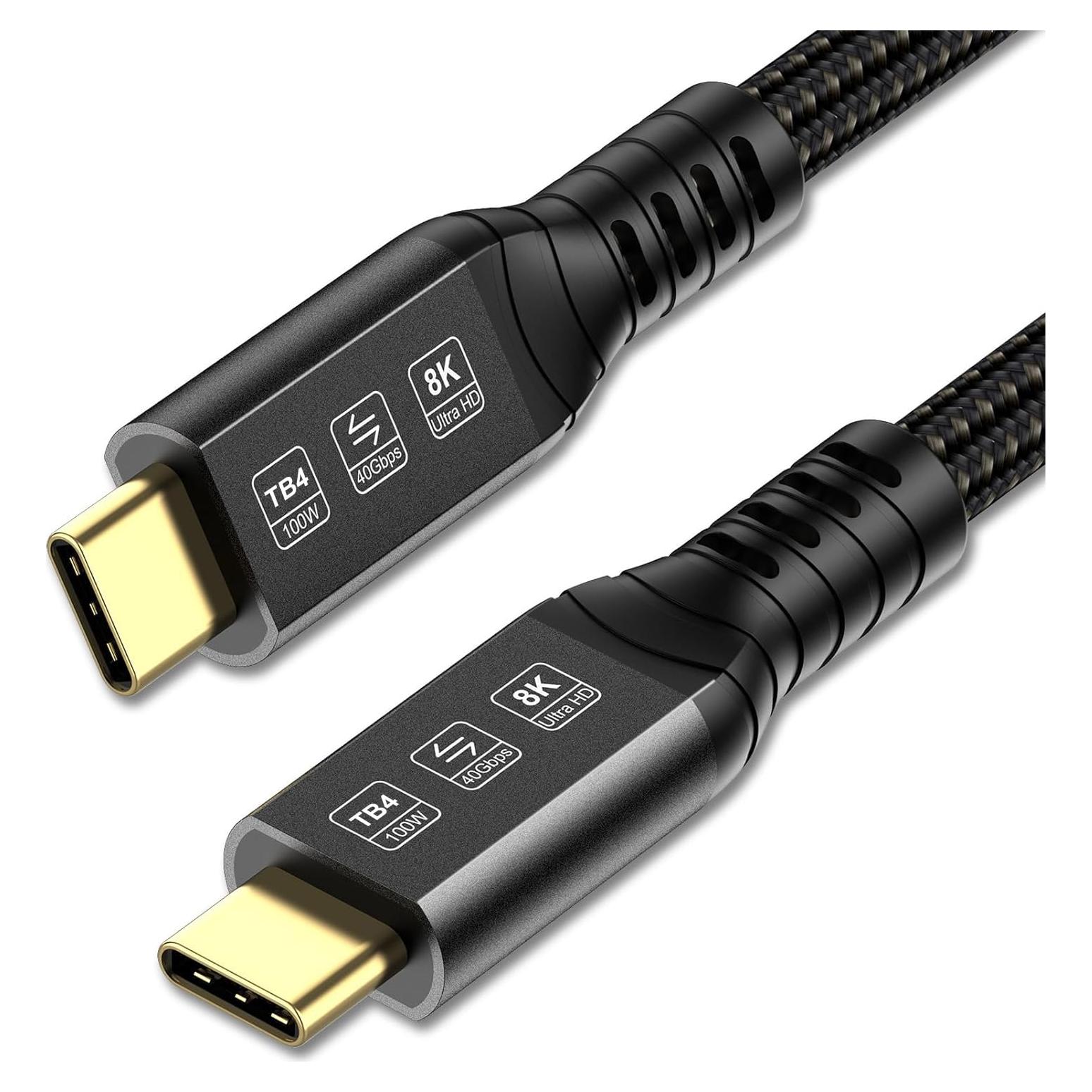 Cable Thunderbolt 4 ConnBull 3.05m 40Gbps Carga 100W 8K