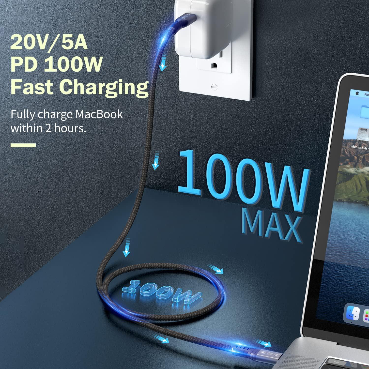 Cable Thunderbolt 4 ConnBull 3.05m 40Gbps Carga 100W 8K