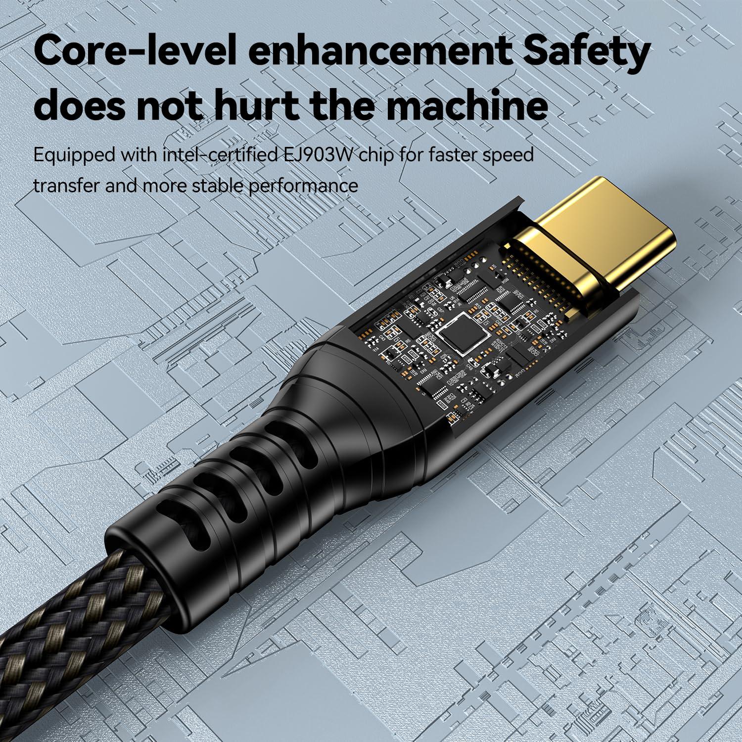 Cable Thunderbolt 4 ConnBull 3.05m 40Gbps Carga 100W 8K