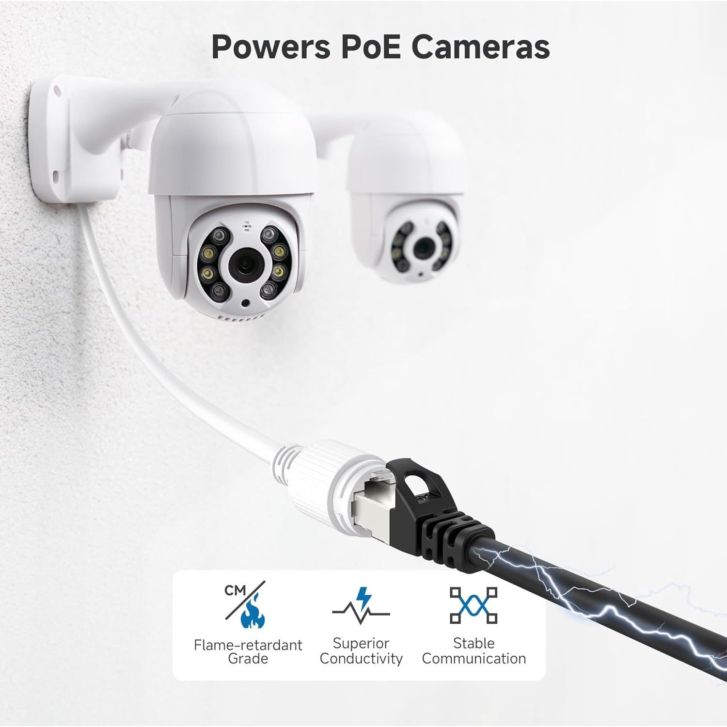 Cable Ethernet Cat 6A Blindado 30.48m Cable Matters Negro