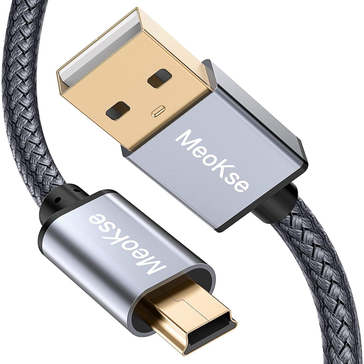 Cable USB 2.0 Meokse Mini B 6M Alta Velocidad 480Mbps