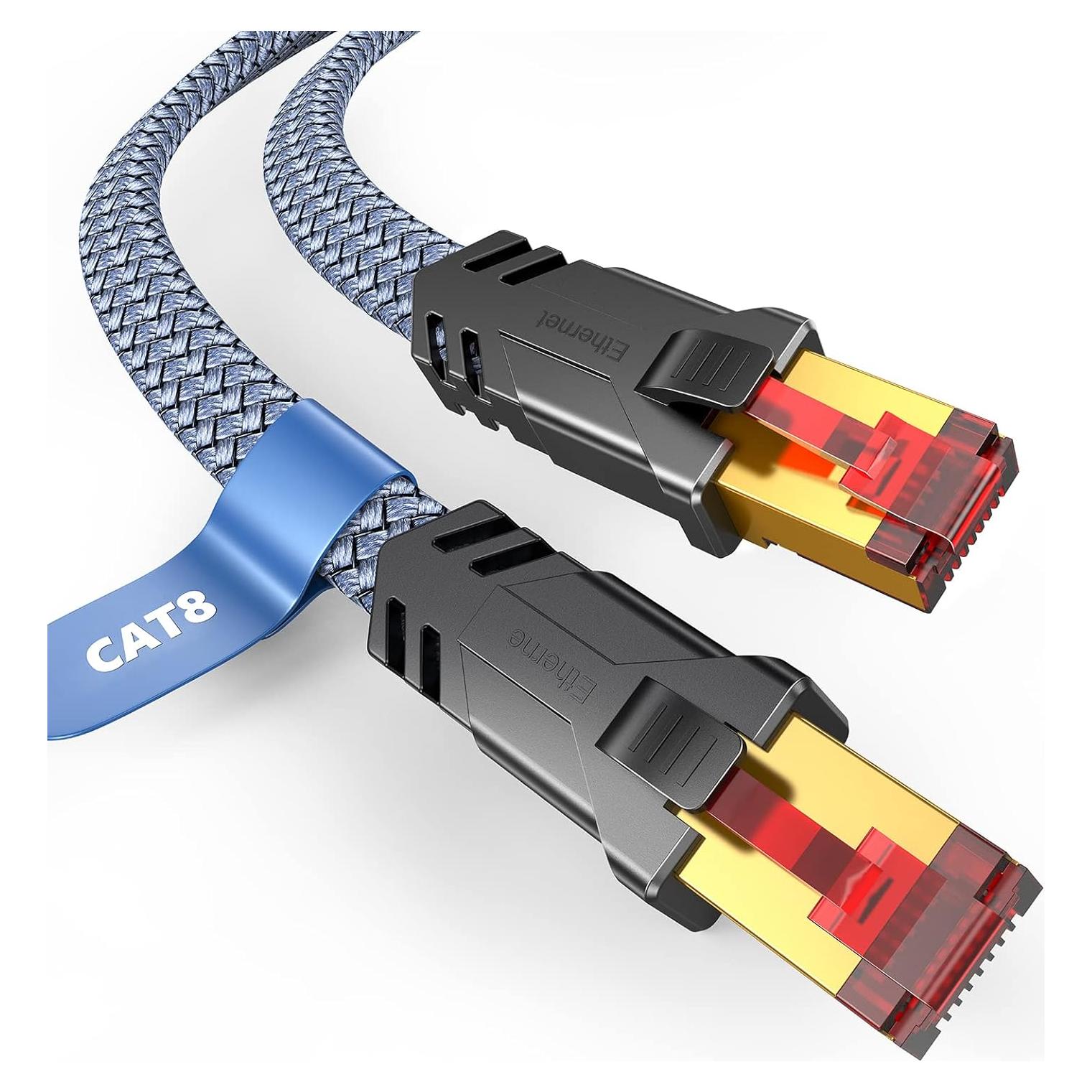 Cable Ethernet Cat 8 Snowkids 15.24 m 40Gbps 2000MHz RJ45