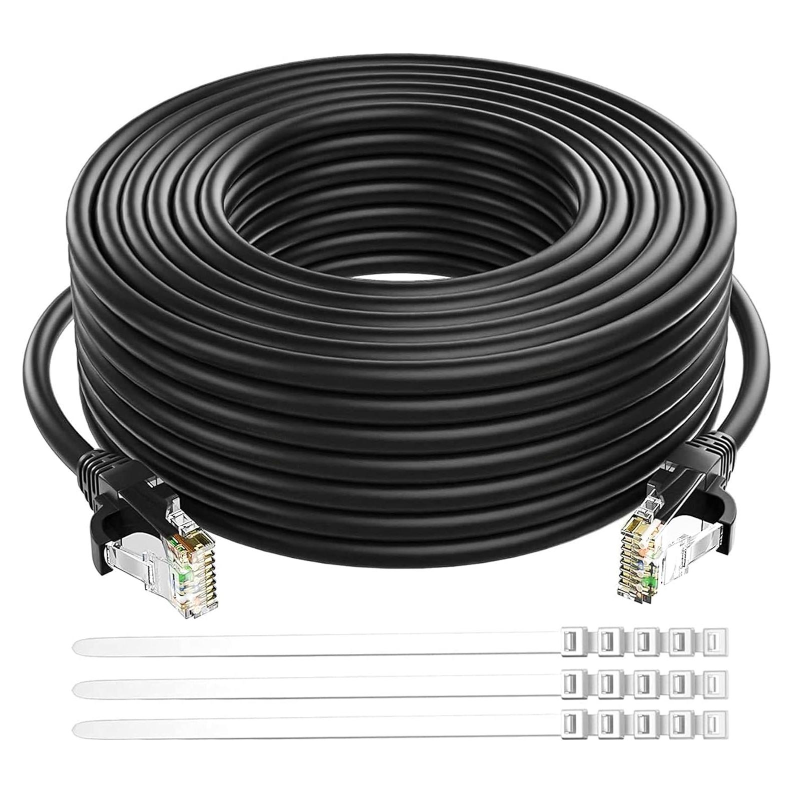 Cable Ethernet Cat 6 Adoreen 45.72m Negro RJ45 Flexible