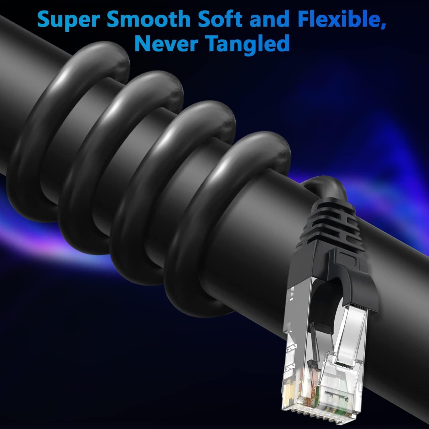 Cable Ethernet Cat 6 Adoreen 45.72m Negro RJ45 Flexible