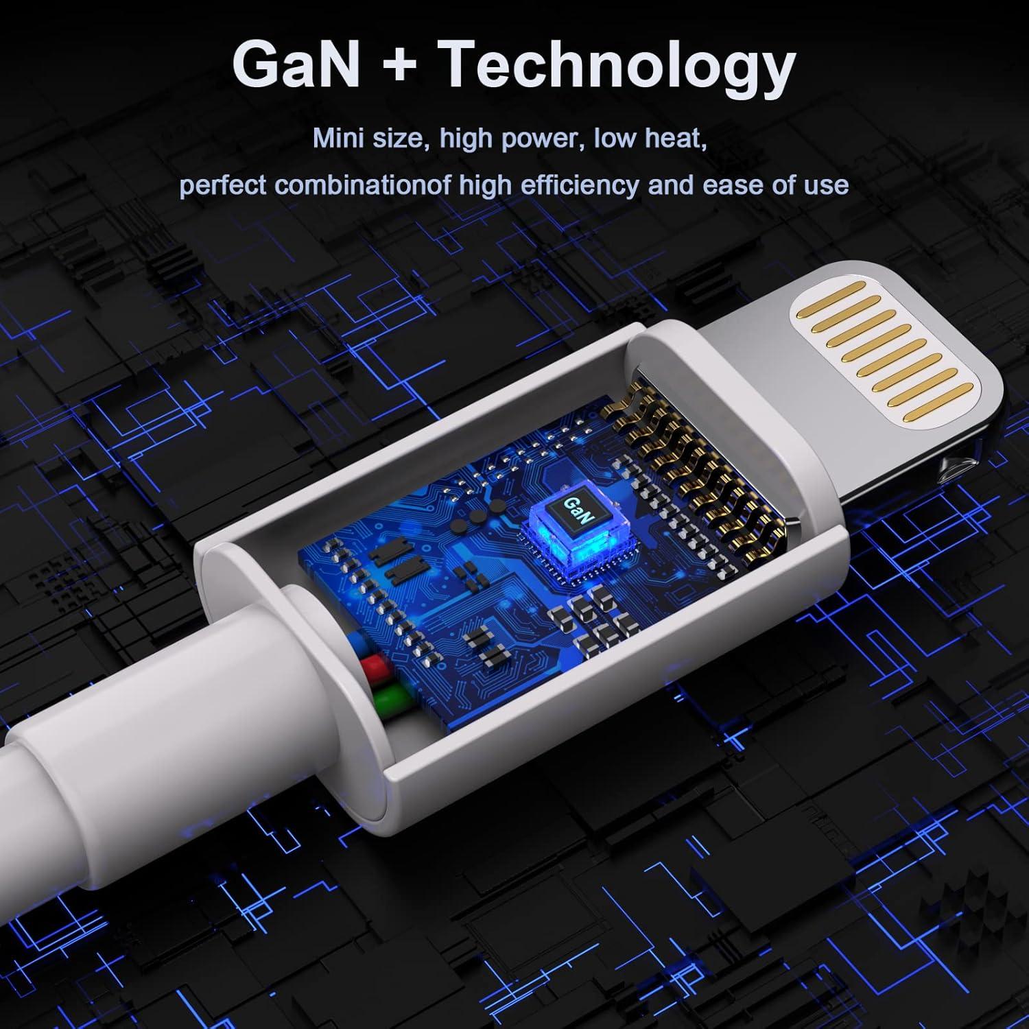 Cargador Lightning Estbuc MFi 5 Cables 10FT Carga Rápida iPhone