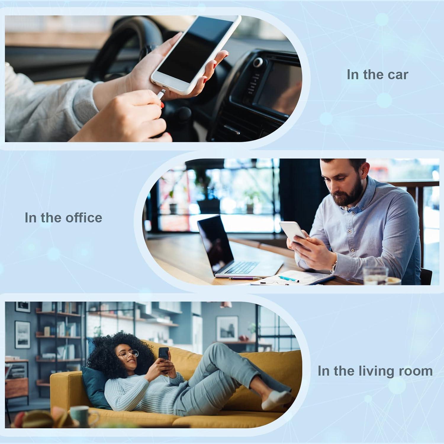 Cargador Lightning Estbuc MFi 5 Cables 10FT Carga Rápida iPhone