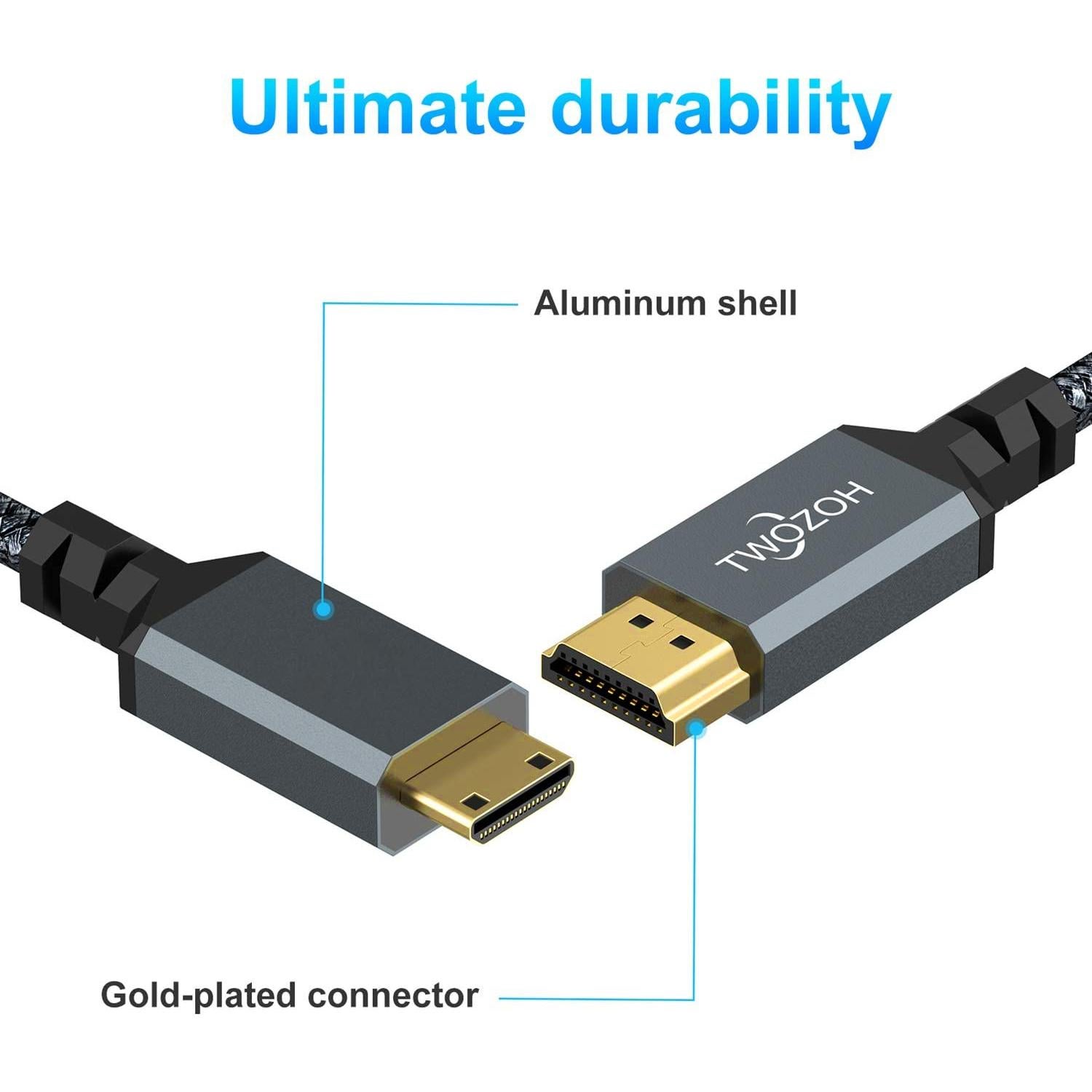 Cable HDMI Mini a HDMI Twozoh 7.5M Alta Velocidad 4K 60Hz