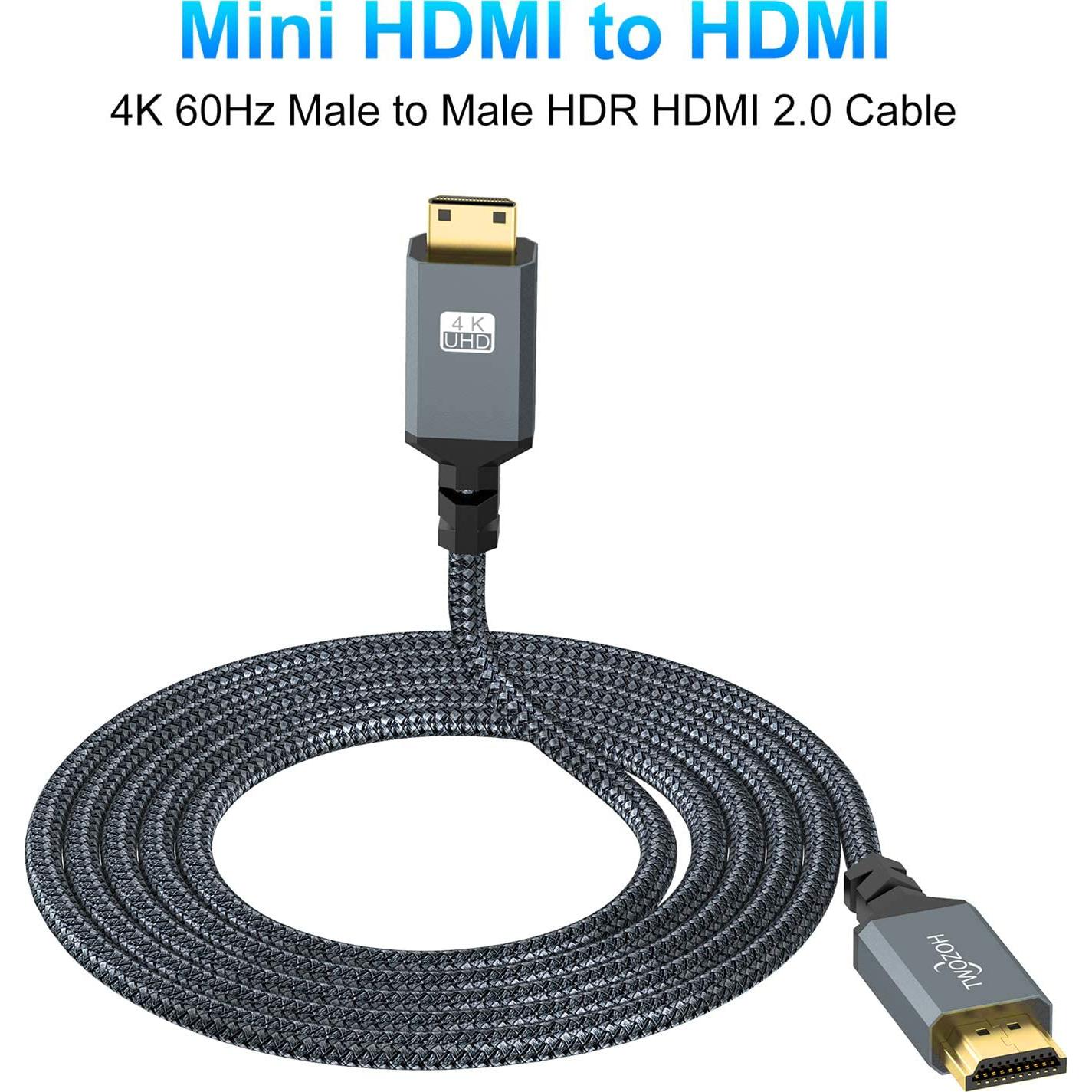 Cable HDMI Mini a HDMI Twozoh 7.5M Alta Velocidad 4K 60Hz