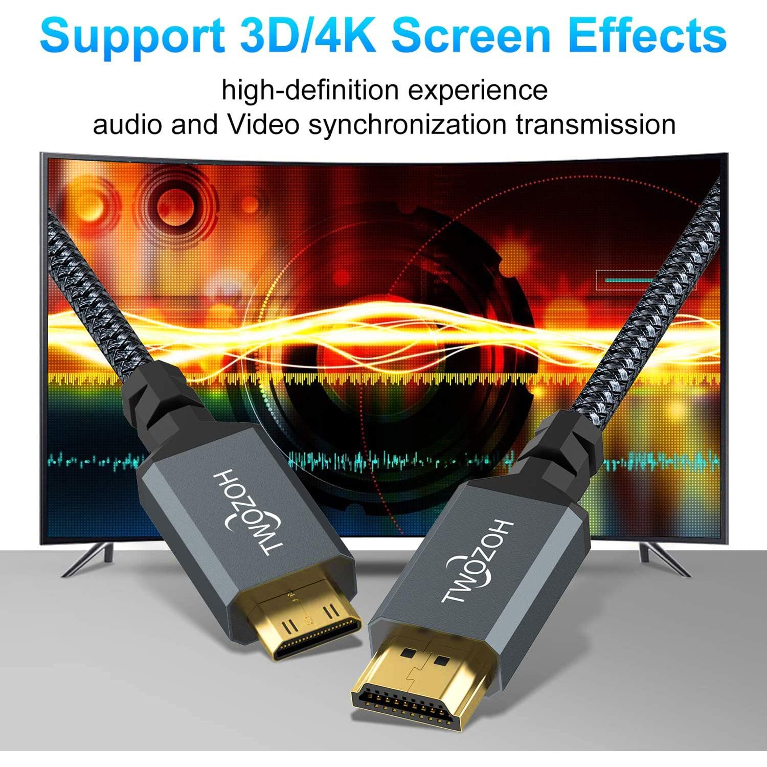 Cable HDMI Mini a HDMI Twozoh 7.5M Alta Velocidad 4K 60Hz