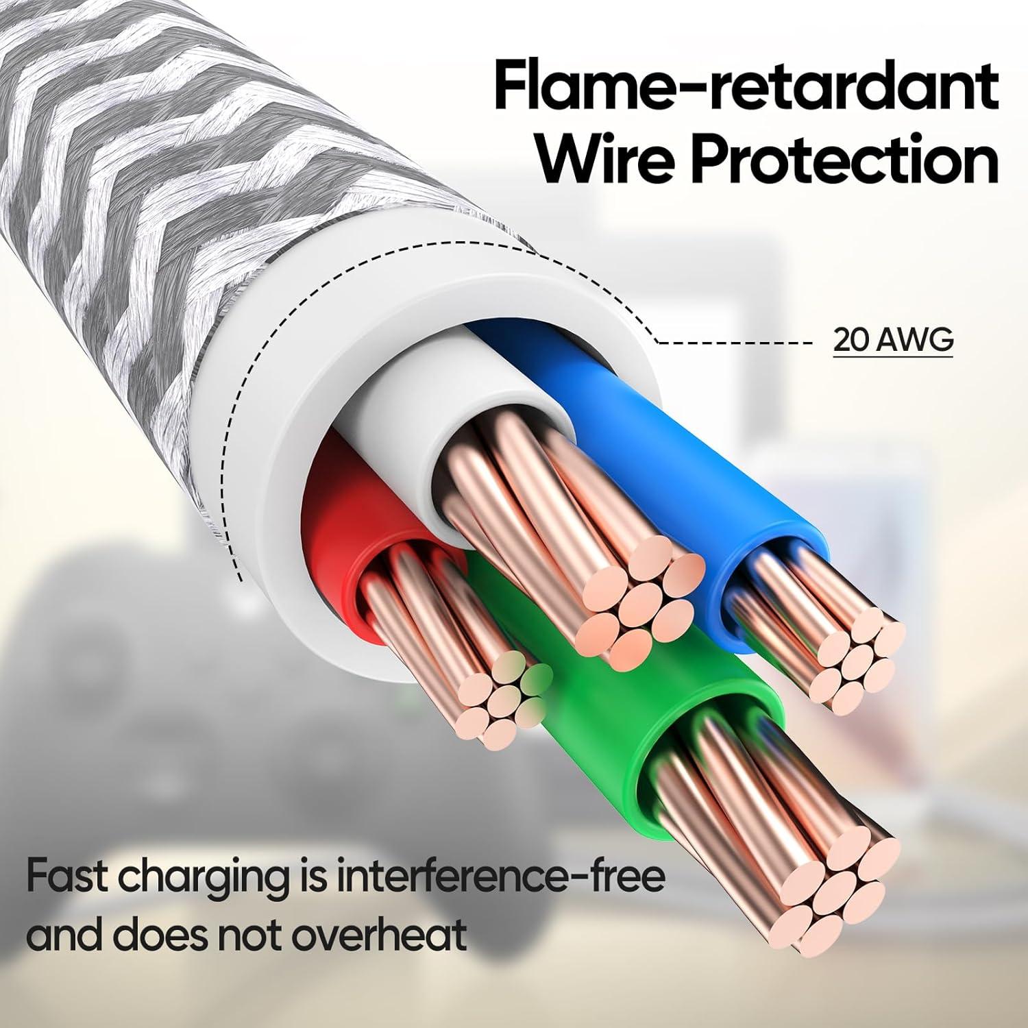 Cable USB A a USB C 6m DteeDck Carga Rápida 12W 480Mbps