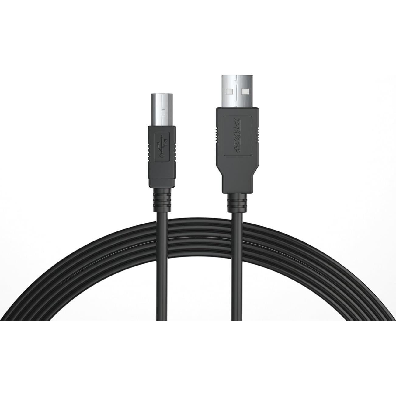 Cable USB 2.0 PWR+ Tipo-A a Tipo-B 3.66m Alta Velocidad